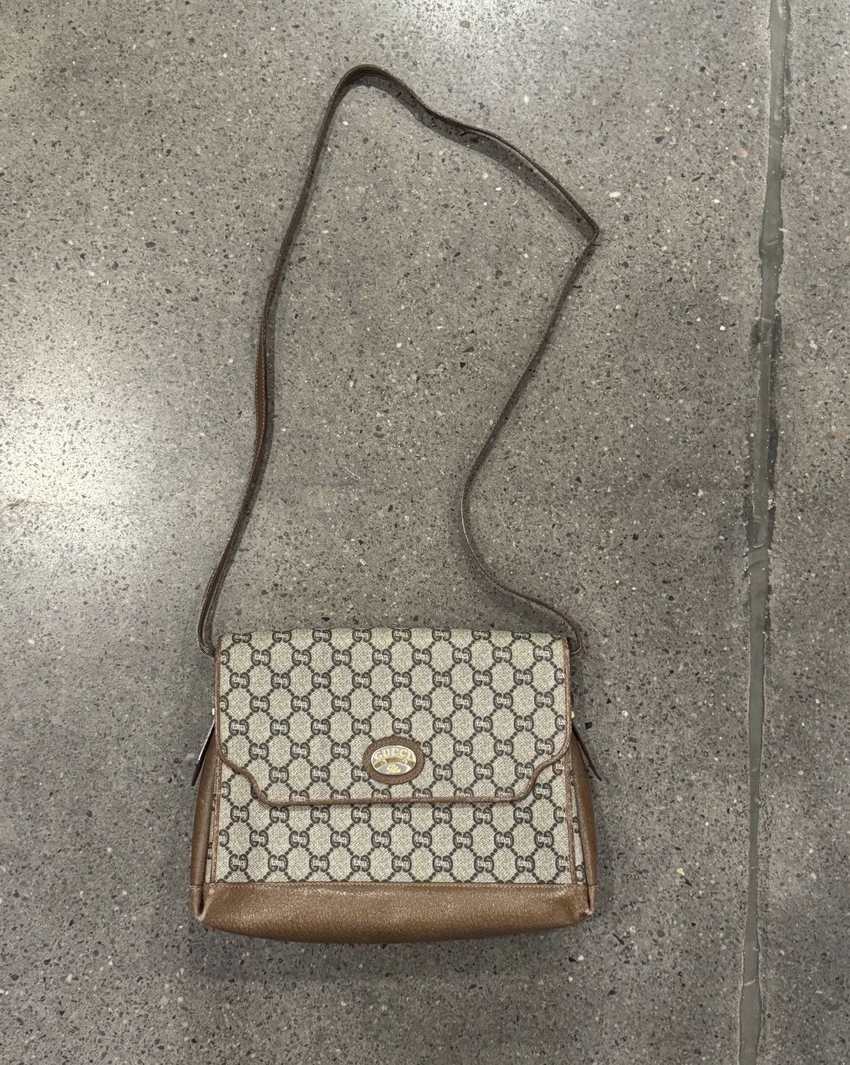 Gucci Gucci Plus Monogram Leather Side Bag Size ONE SIZE - 1 Thumbnail