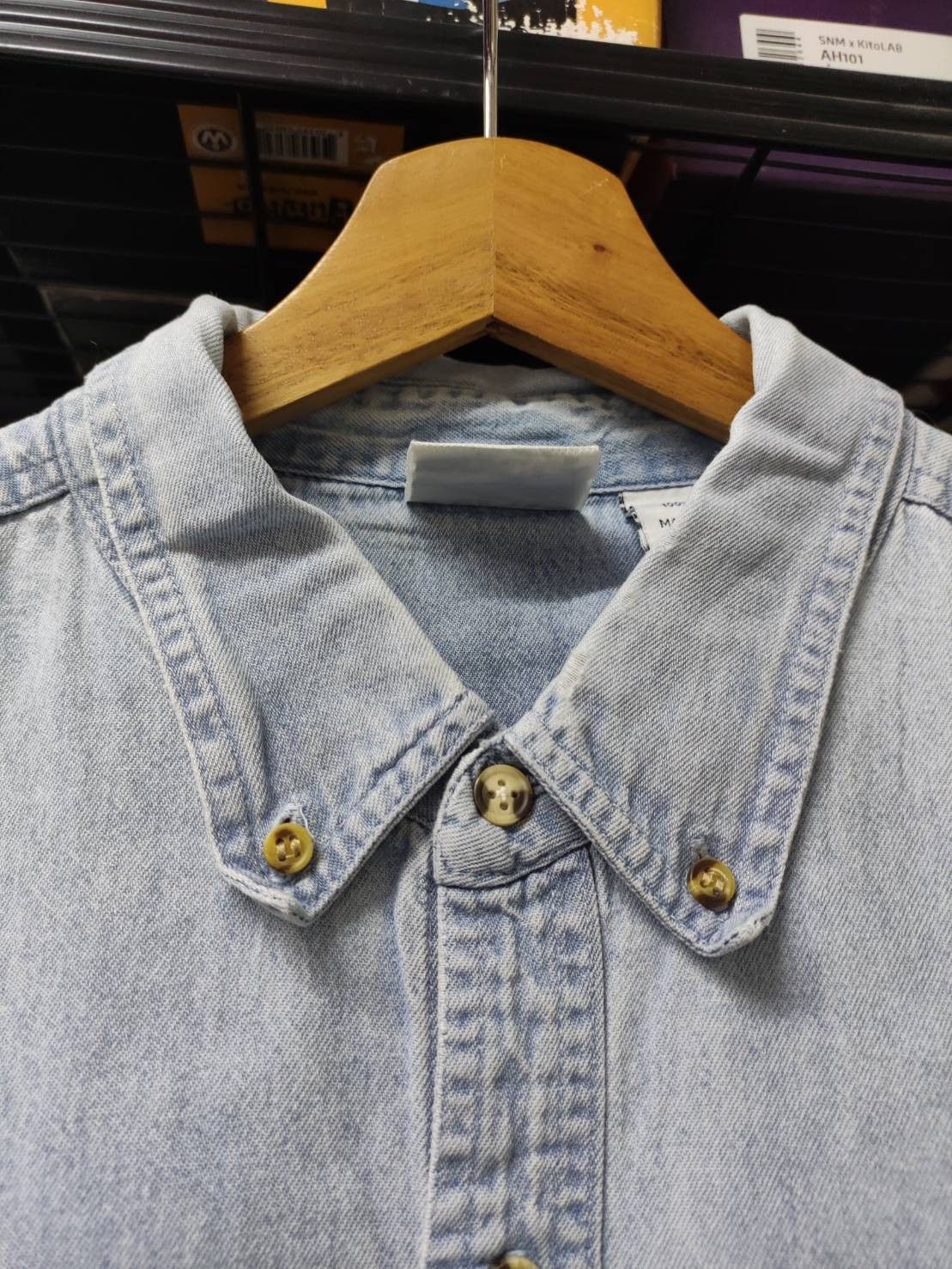 NBA Vtg 1998 Indiana Pacers NBA Denim Shirt Button Up Size US XL / EU 56 / 4 - 4 Thumbnail