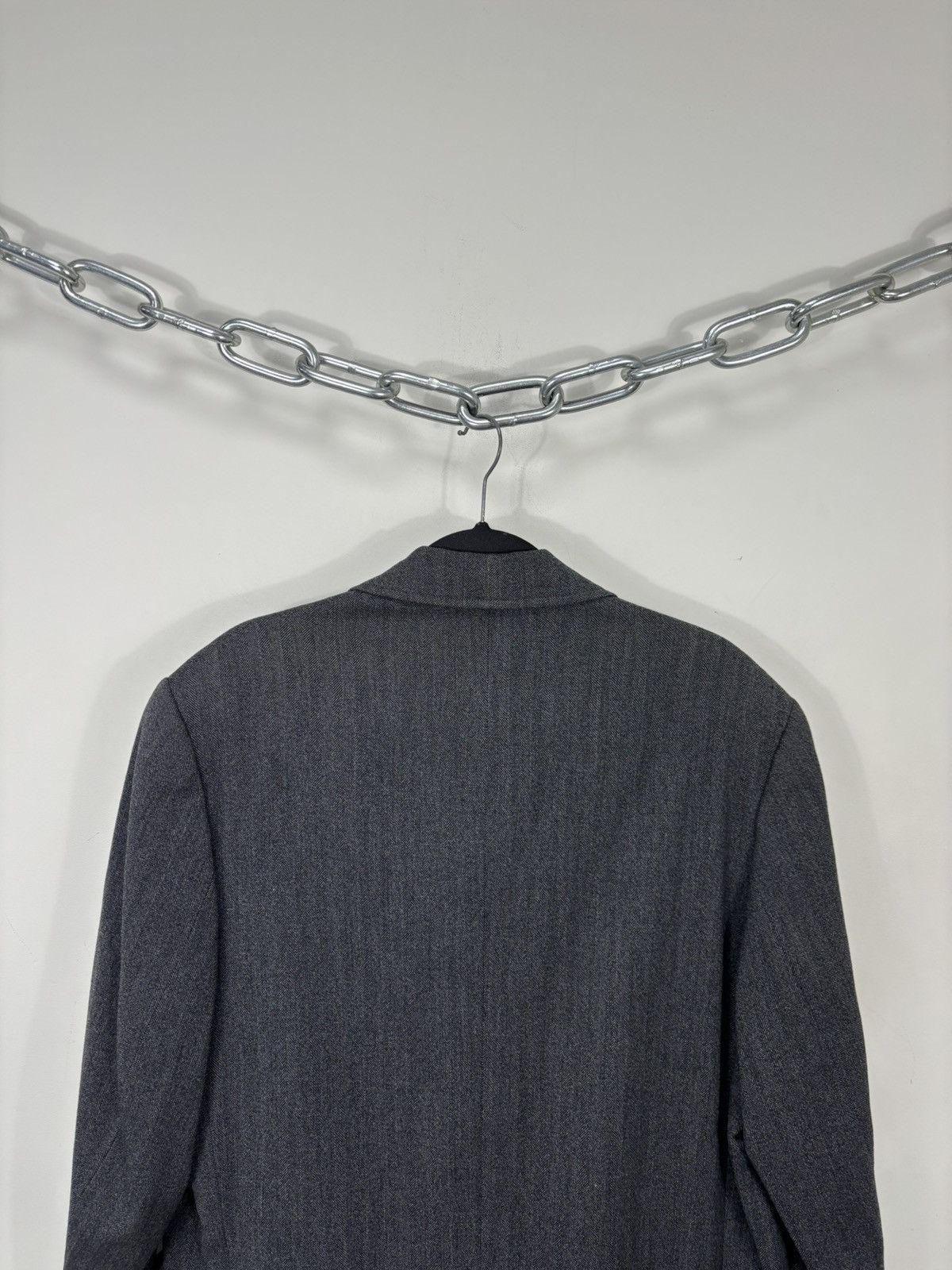 Other Vintage PKZ Made In England Men’s Herringbone Gray Wool Coat Size US L / EU 52-54 / 3 - 15 Thumbnail