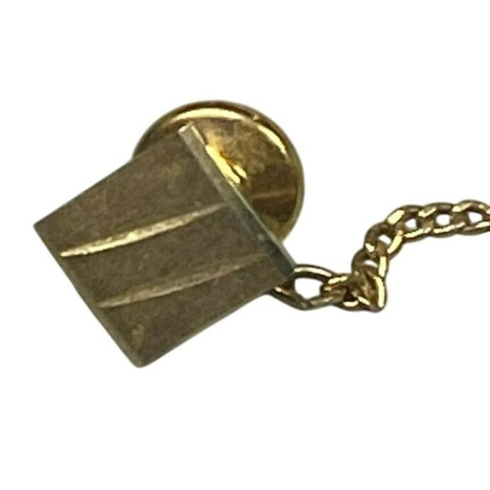 Other Vintage Gold Tone Tie Tack With Chain & Bar Size ONE SIZE - 3 Thumbnail
