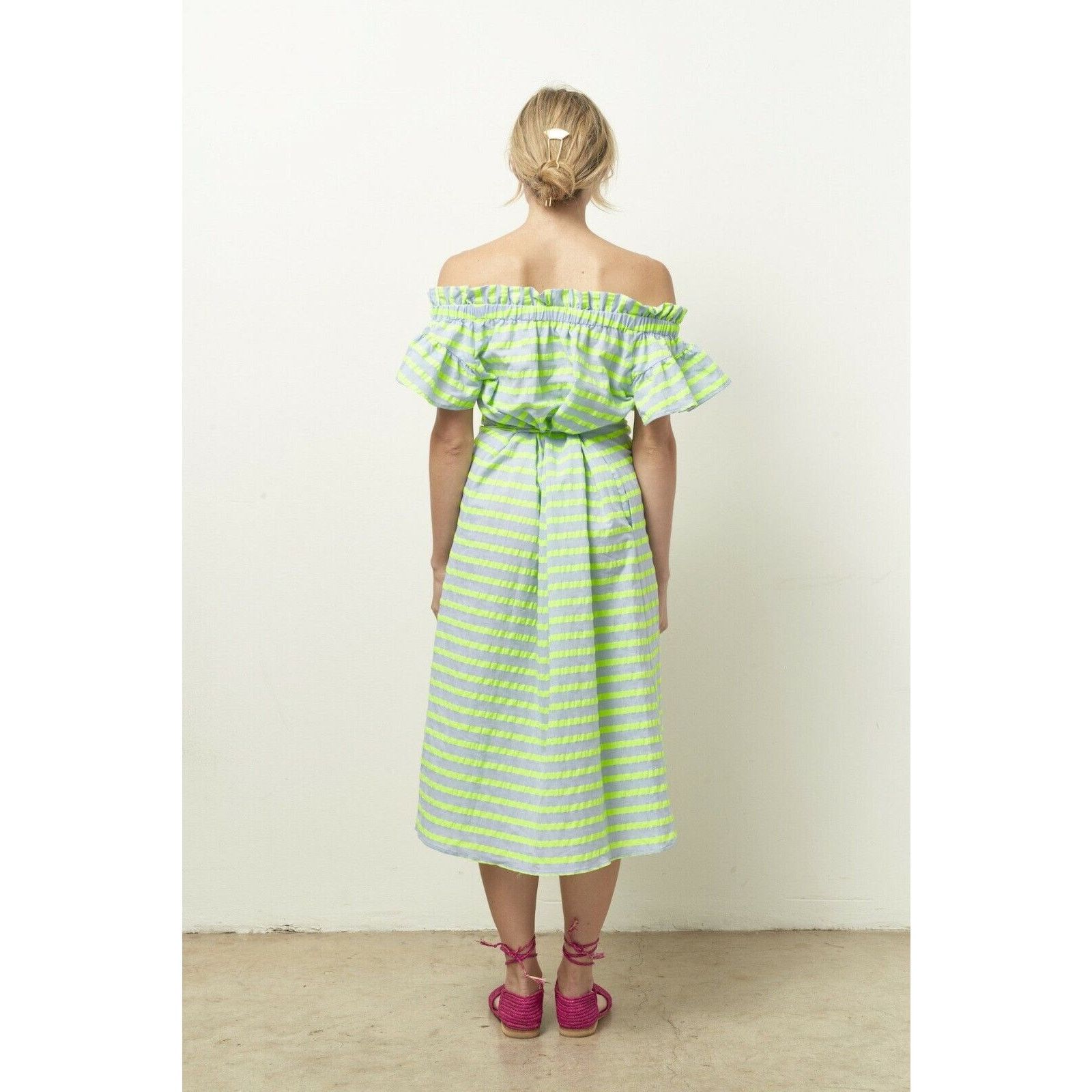 Anthropologie New Corey Lynn Calter Biata Off-The-Shoulder Midi Dress $178 Size S / US 4 / IT 40 - 2 Thumbnail