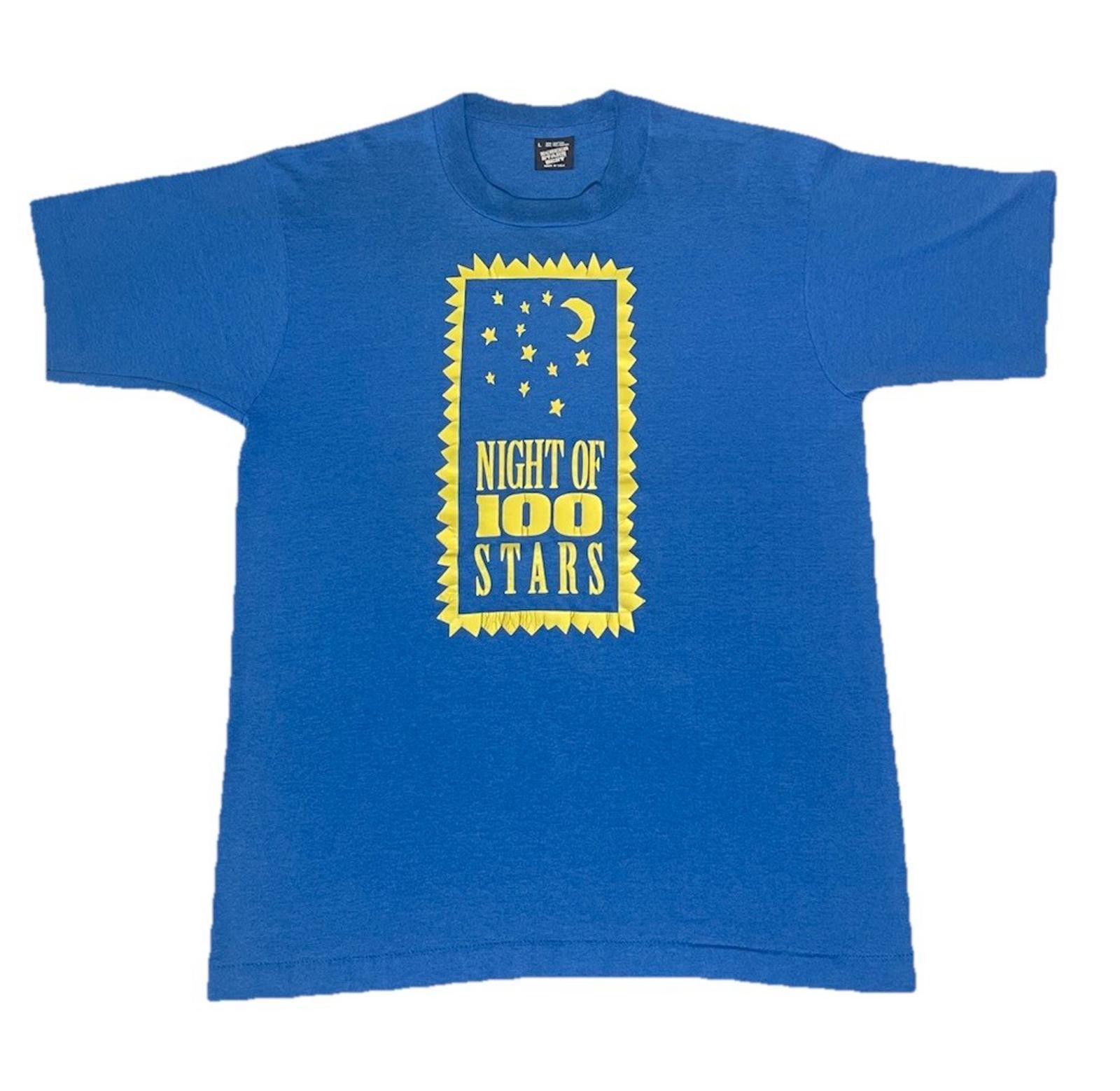 Vintage 1982 Night of 100 Stars Single Stitch Blue T-Shirt Large Size US L / EU 52-54 / 3 - 1 Thumbnail