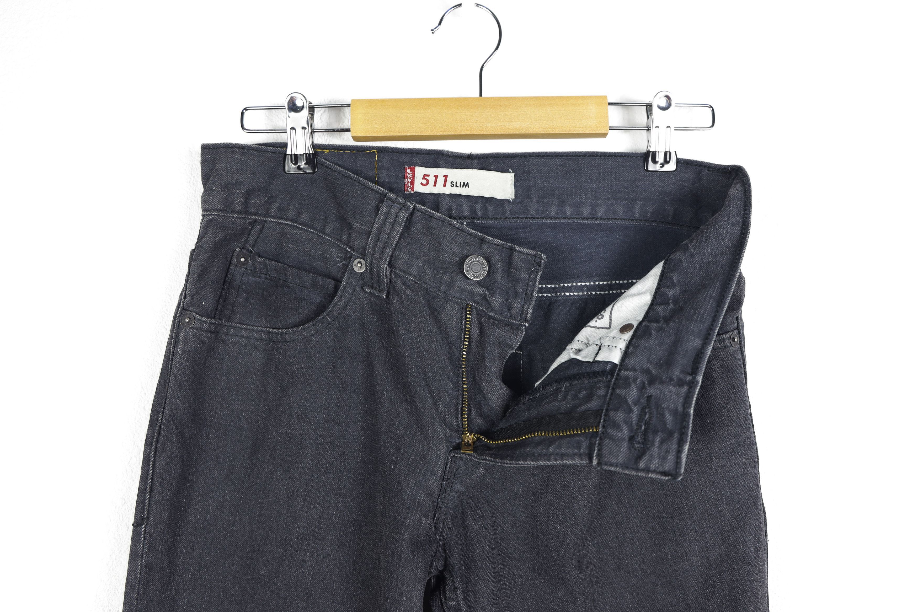 Jean × Levi's × Vintage Levis 511 Washed Black Denim Jeans Pants Size US 31 - 5 Thumbnail