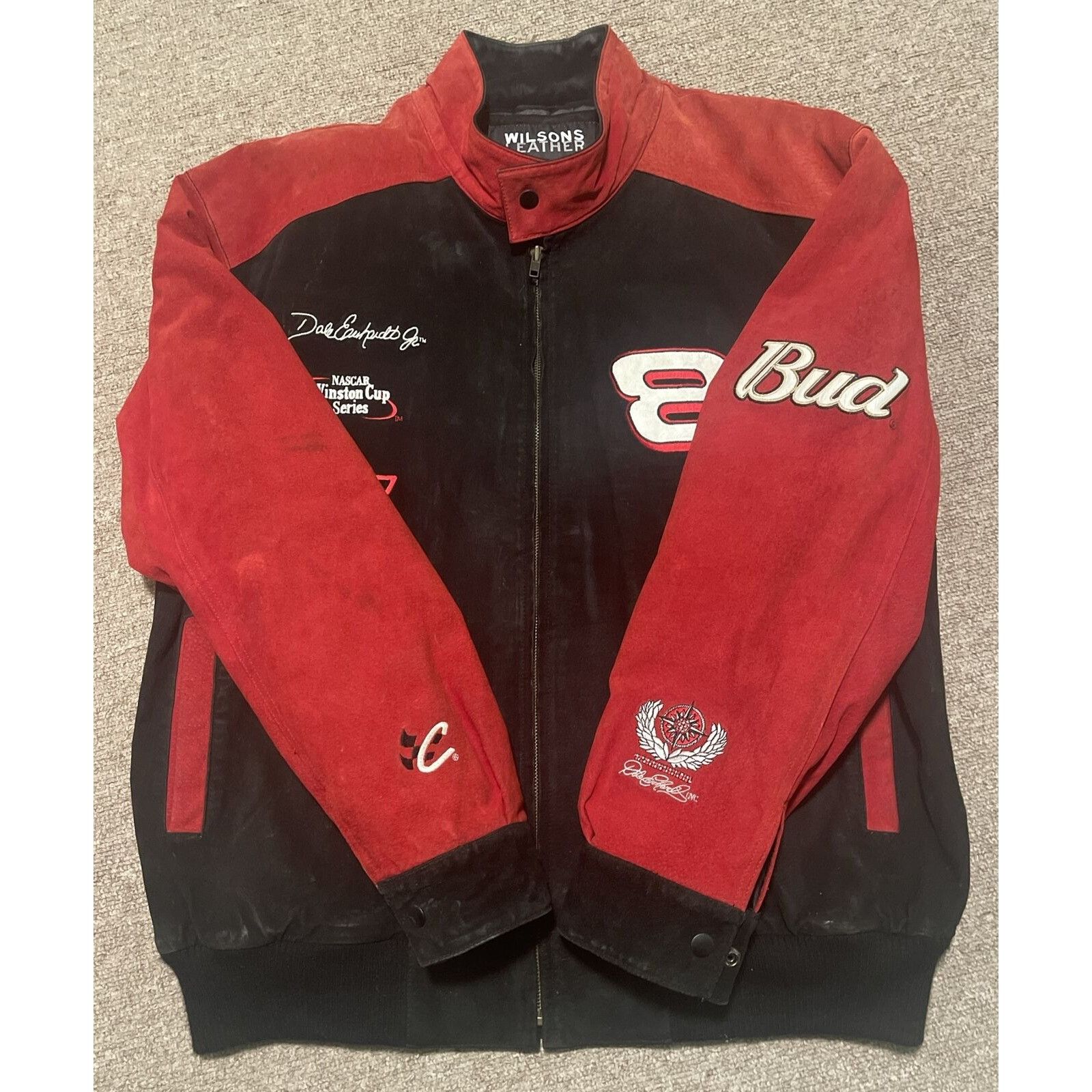 Wilsons Leather Vintage 90s Large Wilson Leather Chase NASCAR Dale Earnhardt Size US L / EU 52-54 / 3 - 6 Thumbnail