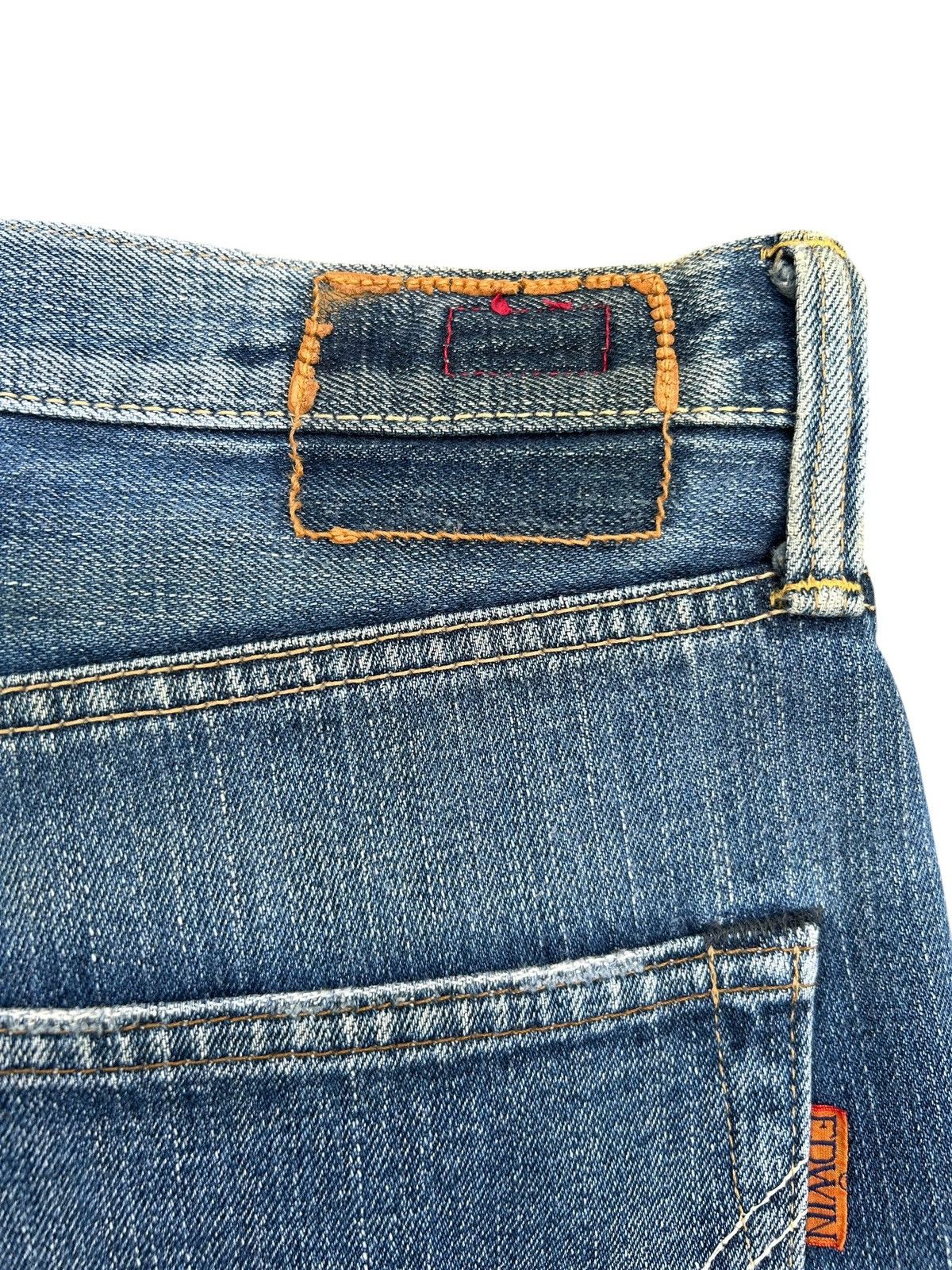 Kapital Buckle Back Vintage Edwin Selvedge Distressed Denim Jeans Size US 37 - 13 Thumbnail