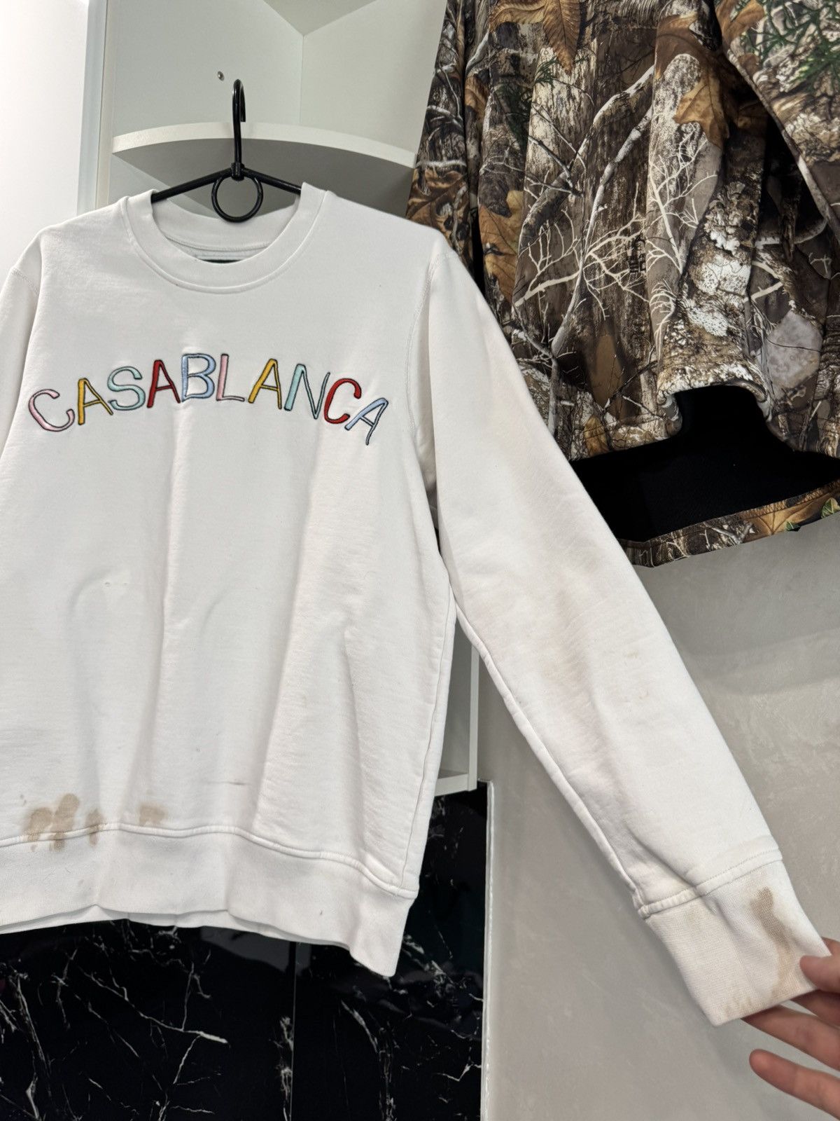 Casablanca Casablanca Distressed sweatshirt size s white men Size US S / EU 44-46 / 1 - 4 Thumbnail