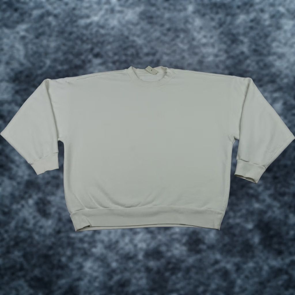 Elwood Elwood Sweatshirt Mens L White Organic Cotton Fleece Crewneck Pullover Thick Size US L / EU 52-54 / 3 - 1 Thumbnail