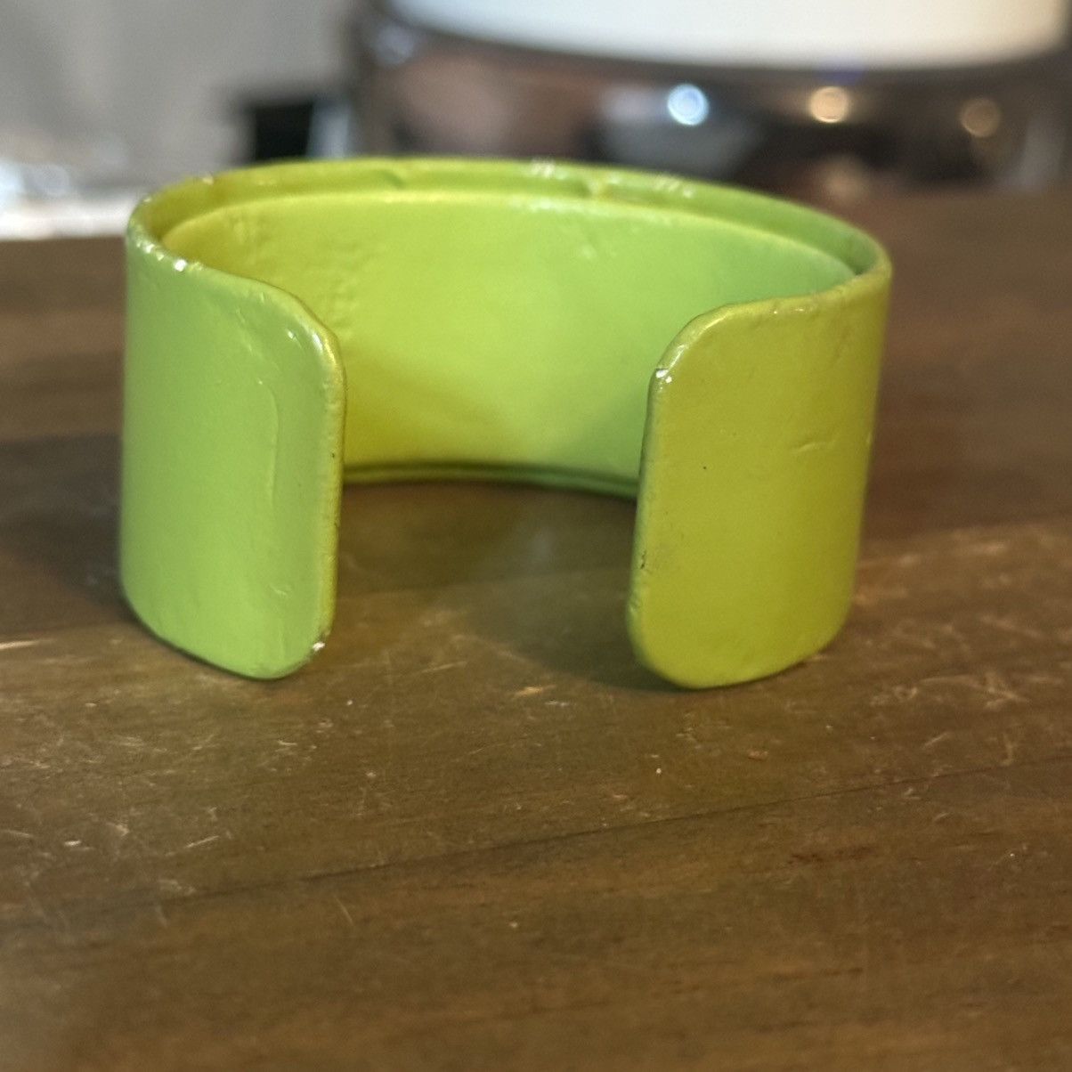 Other Green leather rhinestone peace sign cuff bracelet Size ONE SIZE - 6 Thumbnail