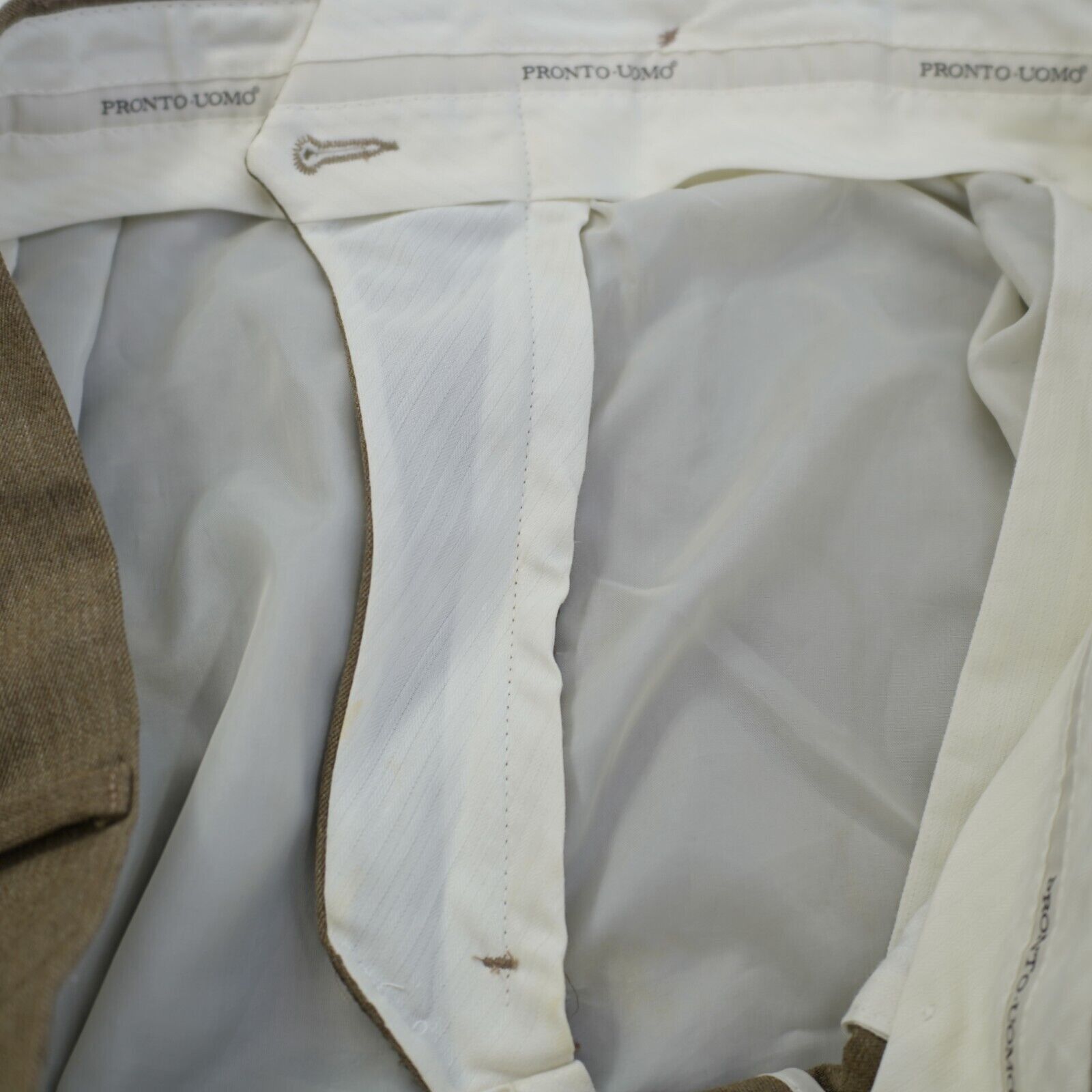 Pronto Uomo Pronto Uomo Wool Brown Dress Pants 40/31 High Rise Pleated C Size 40R - 6 Thumbnail
