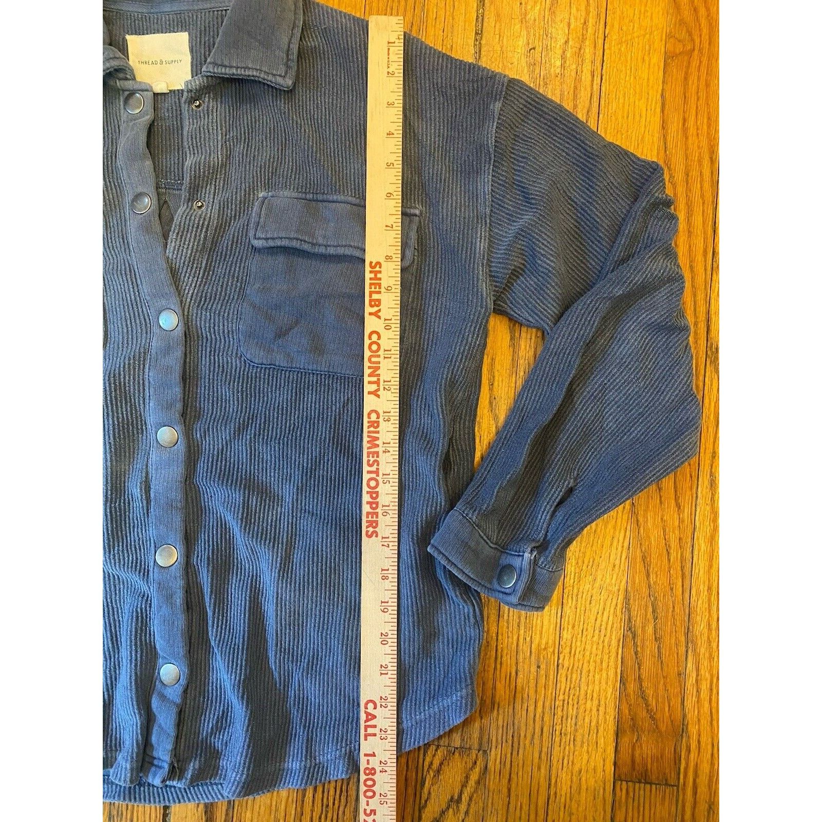 Other Thread & Supply Lewis Shacket Womens M Jacket Blue Oversized Size M / US 6-8 / IT 42-44 - 8 Thumbnail
