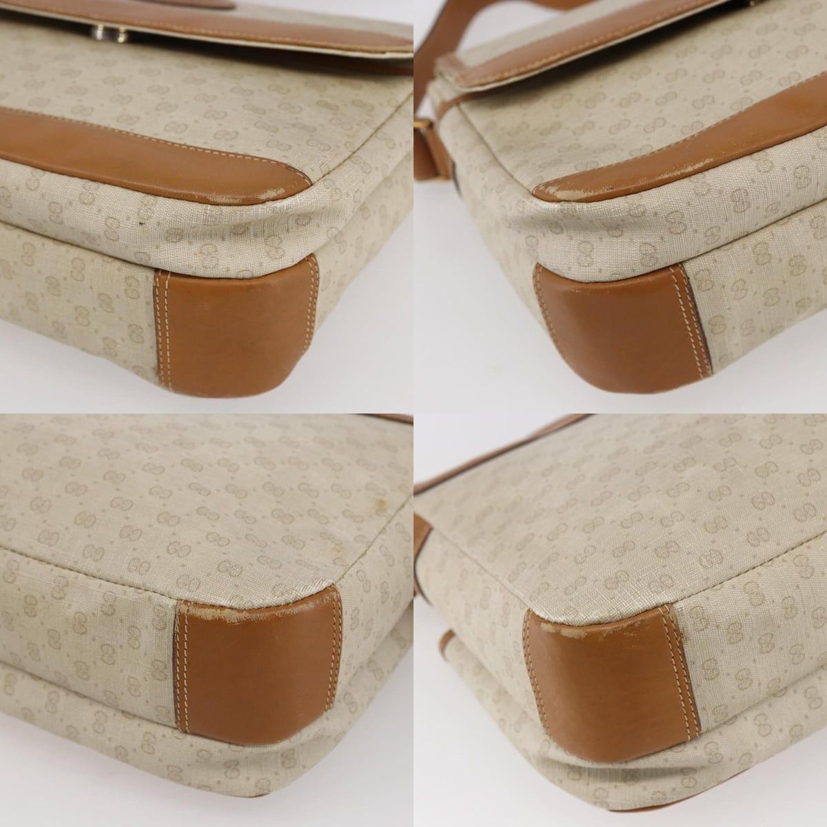 Gucci GUCCI Micro GG Supreme Shoulder Bag Pvc White Gold Size ONE SIZE - 10 Thumbnail