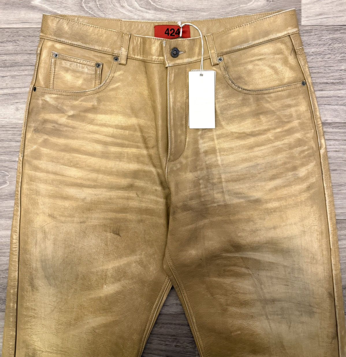424 424 leather five pocket pants Size US 34 / EU 50 - 2 Thumbnail