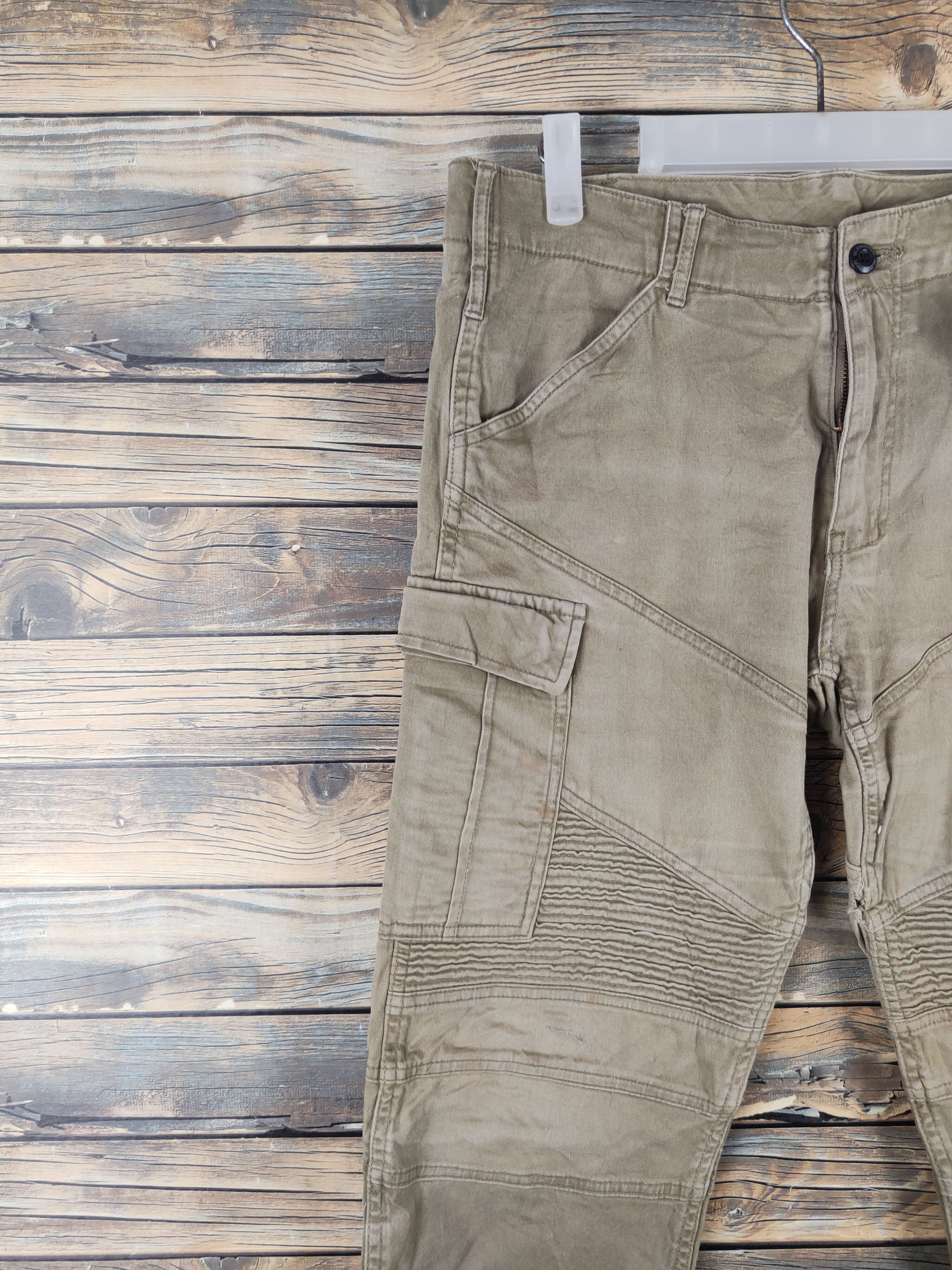 Japanese Brand DL Gladiator Beige Multipocket Cargo Pants #46-267T Size US 34 / EU 50 - 3 Thumbnail