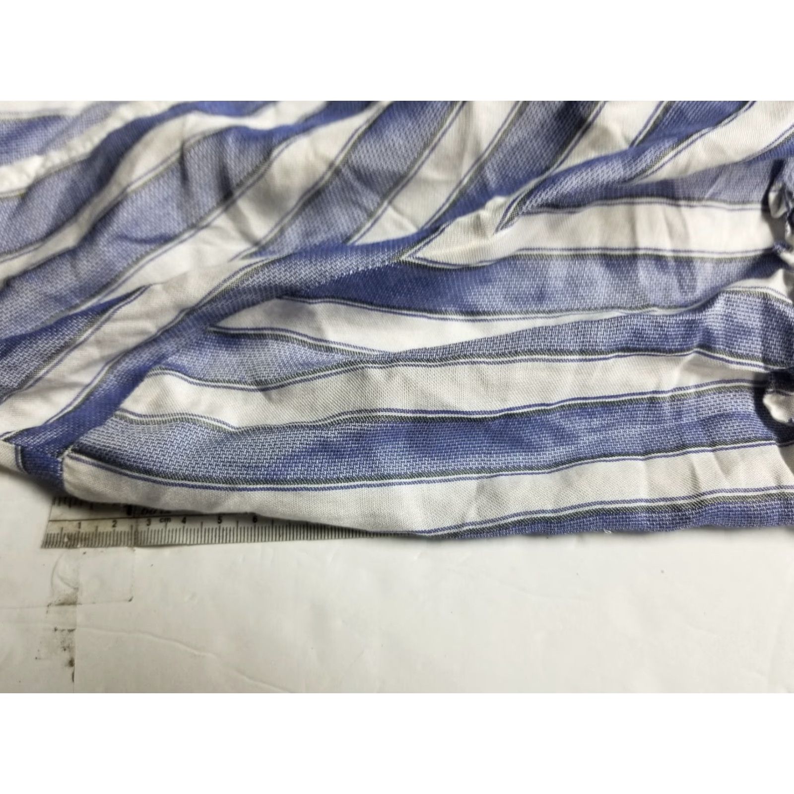Vintage Max Studio Blouse Shirt XS Womens Top 3/4 Sleeve Blue Striped Raglan Round Neck NWT Size XS / US 0-2 / IT 36-38 - 6 Thumbnail
