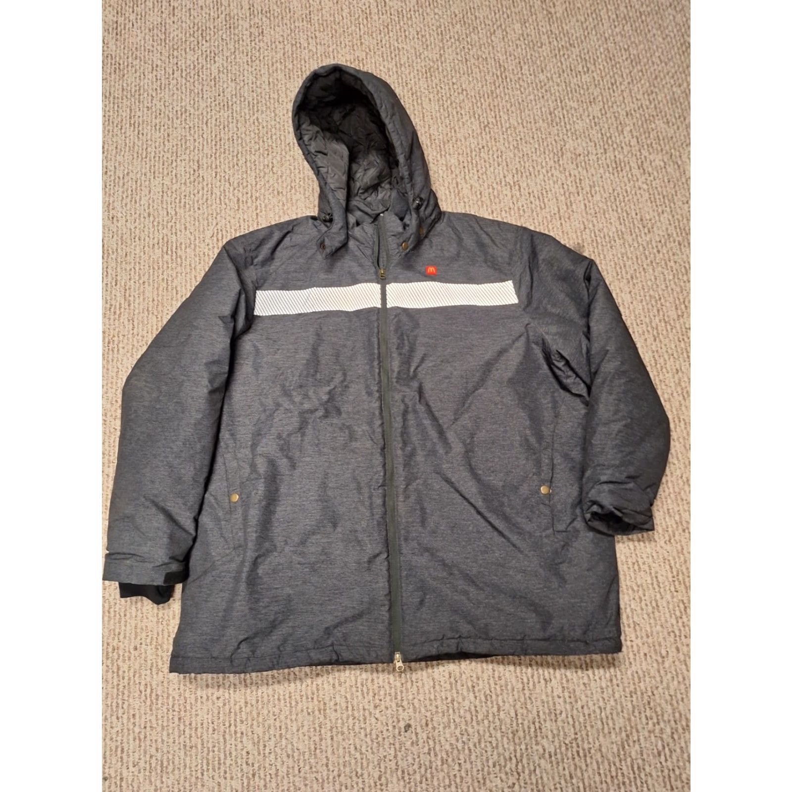 Vintage McDonalds Apparel Collection McDonald's Parka Jacket 3XL Quilted Reflective Nylon Jacket Mens Gray 3XL Size US XXL / EU 58 / 5 - 3 Thumbnail