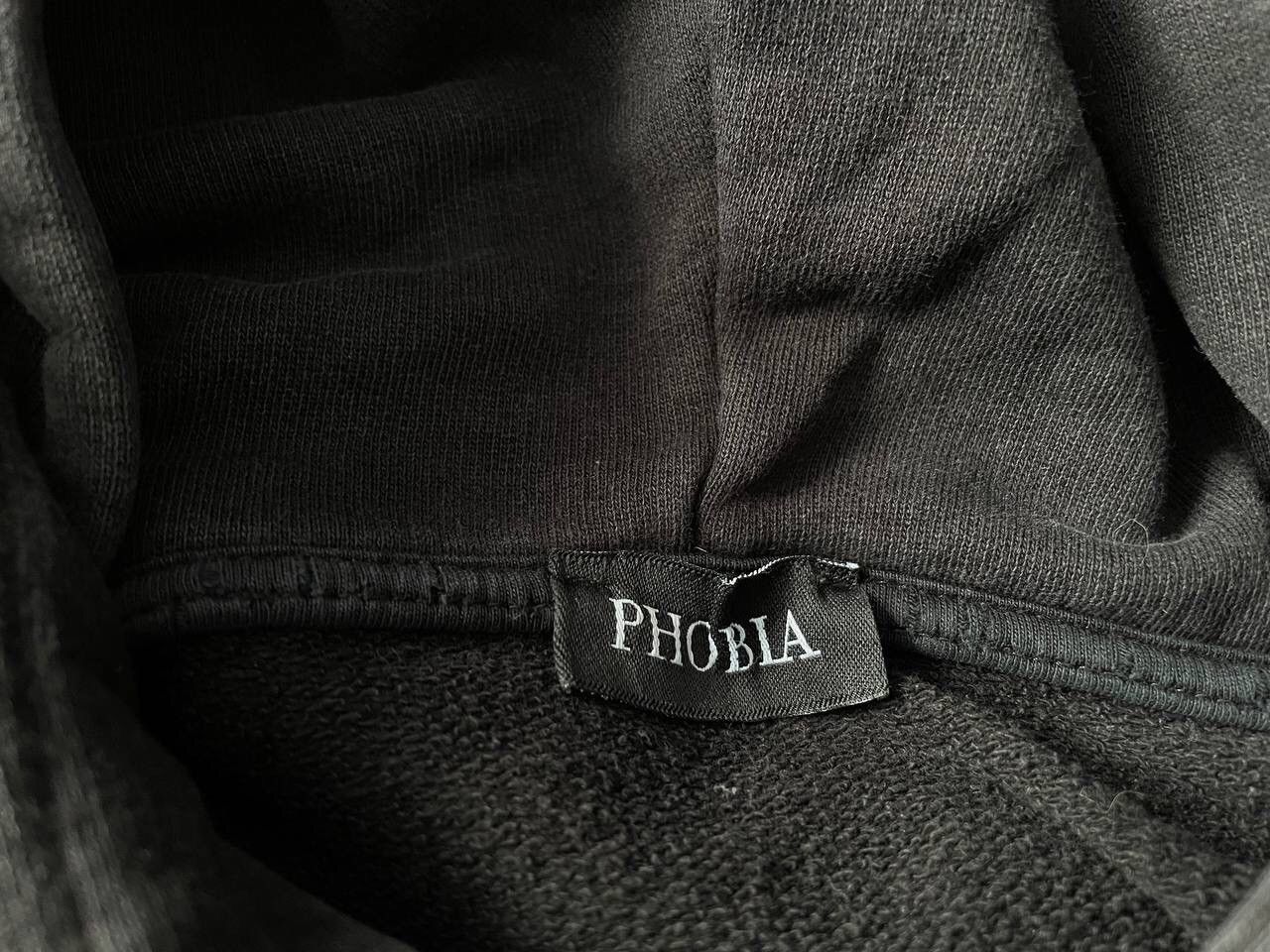 Vintage Phobia Rock Hoodie Big Graphic Central Logo Y2K Rare