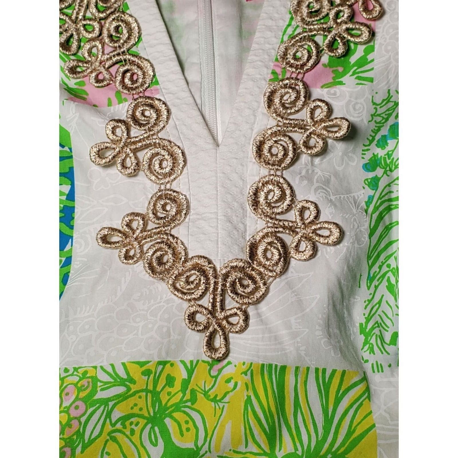Lilly Pulitzer Lilly Pulitzer Janice Shift Dress Resort White Lioness Patch 75709 Women's 4 Size S / US 4 / IT 40 - 7 Thumbnail