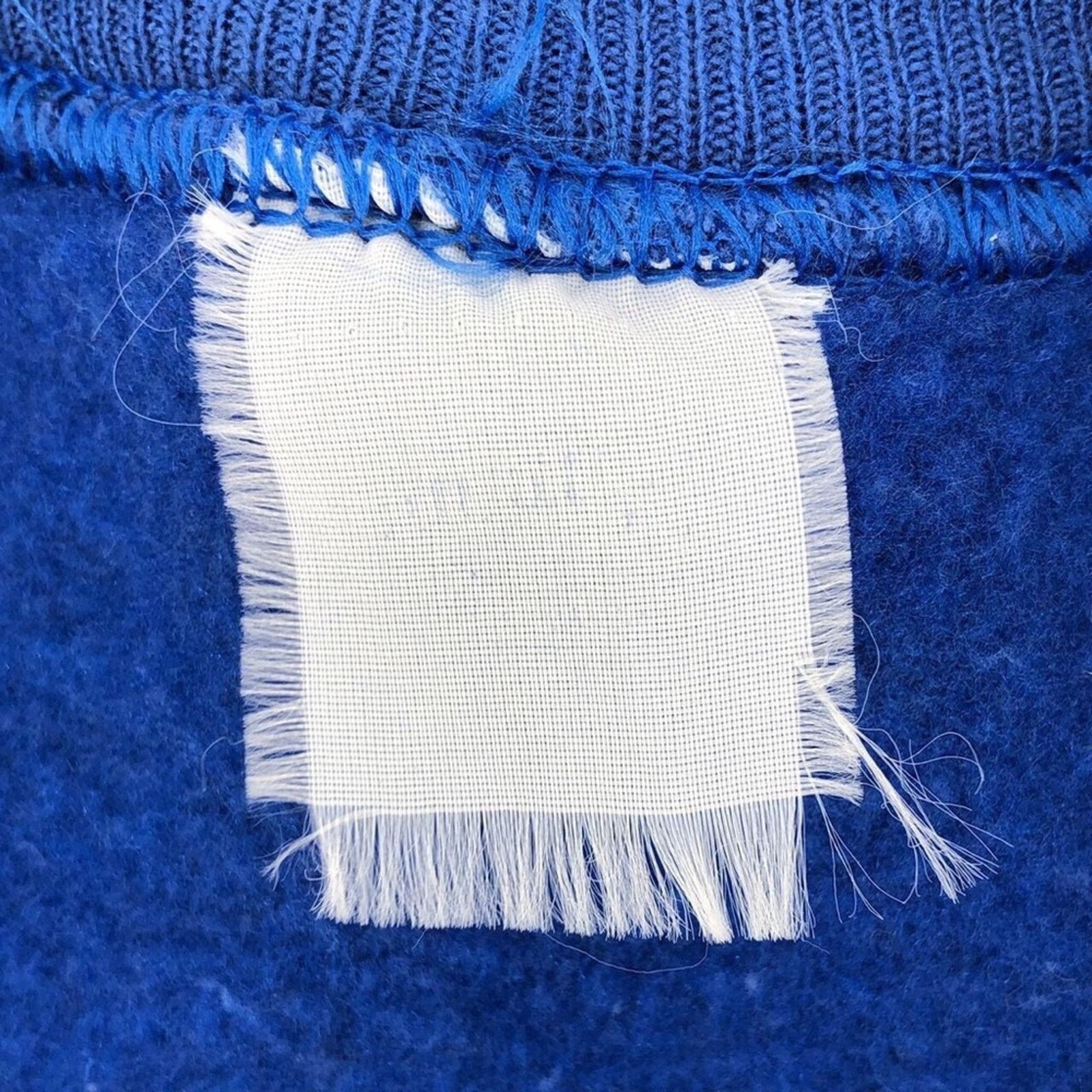 Hanes × Vintage 90s blank solid blue crewneck sweatshirt 1990s vintage Size US XXL / EU 58 / 5 - 3 Thumbnail