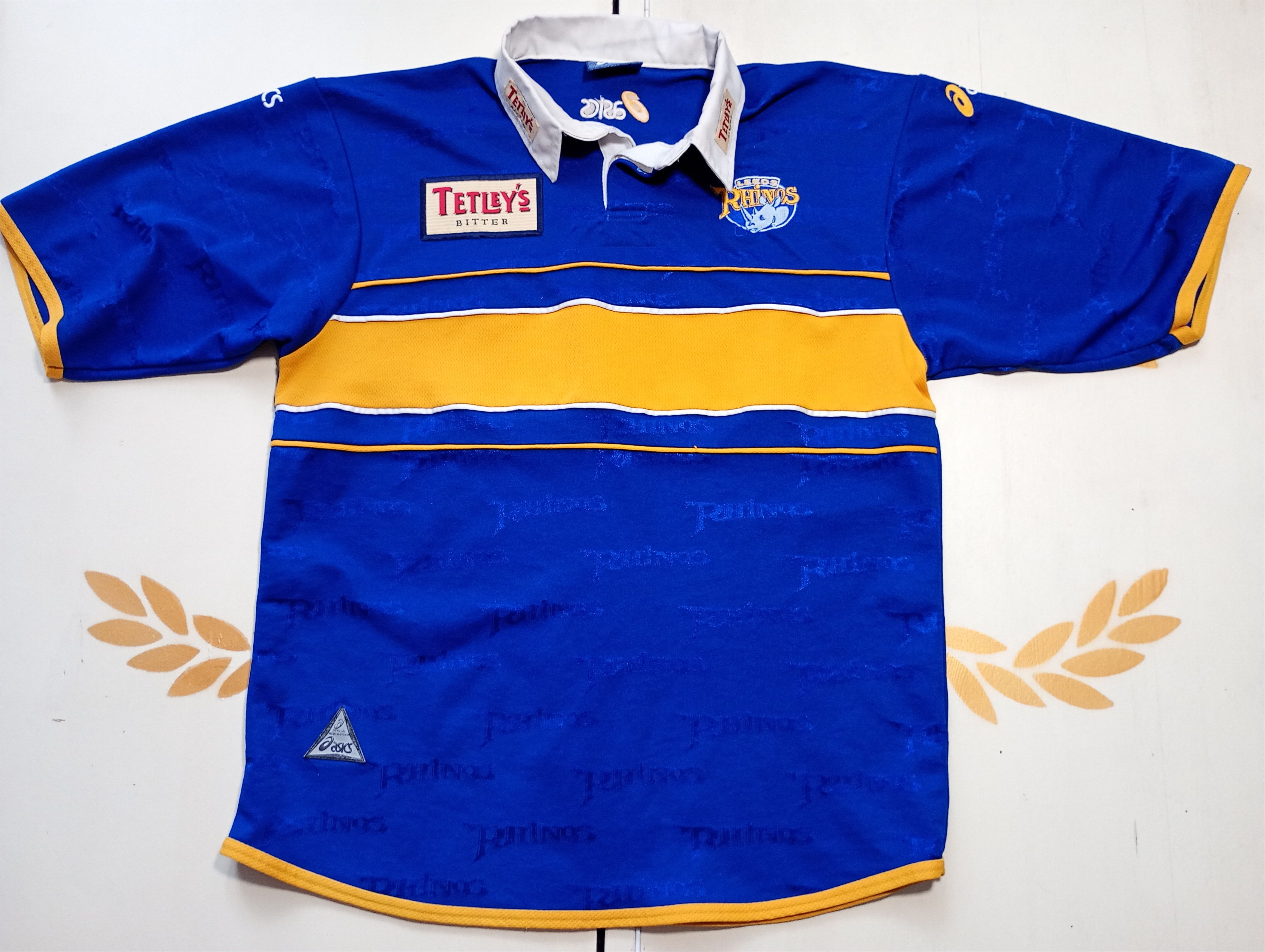 Asics Asiscs Leeds Rhinos Home Rugby Shirt 2000 Size US L / EU 52-54 / 3 - 2 Thumbnail