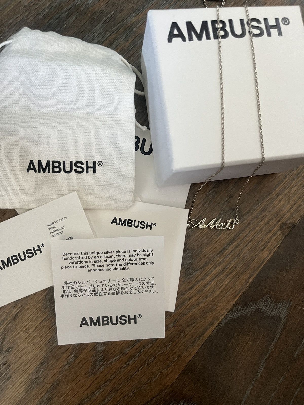 Ambush Design 925 Sterling Silver Ambush AMB Initial Necklace Size ONE SIZE - 5 Thumbnail