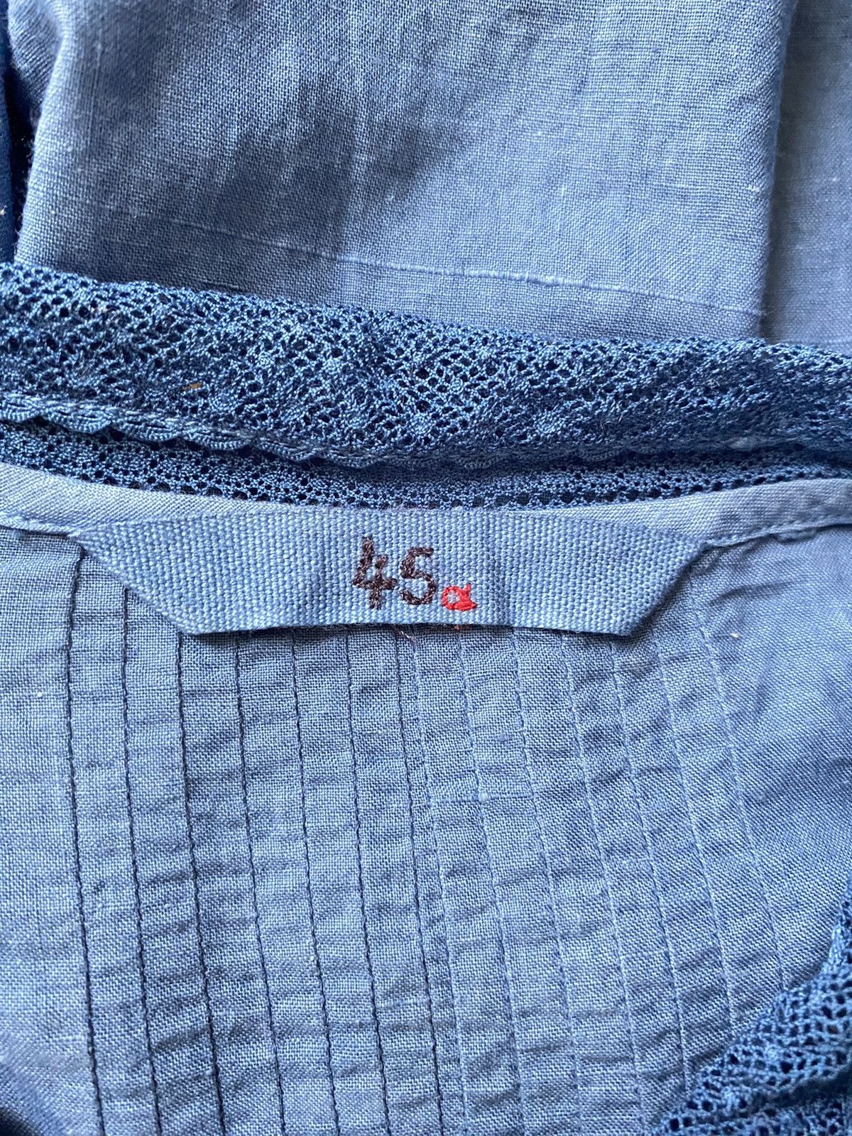 45rpm 45rpm Blue Indigo Embroidered Long-Sleeve Shirt Size XS / US 0-2 / IT 36-38 - 6 Thumbnail