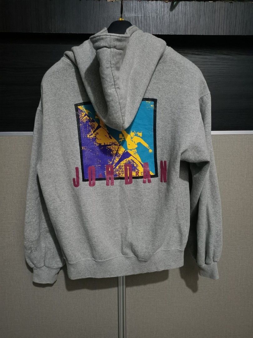 Vintage 90s nike x air jordan hoodie grey
