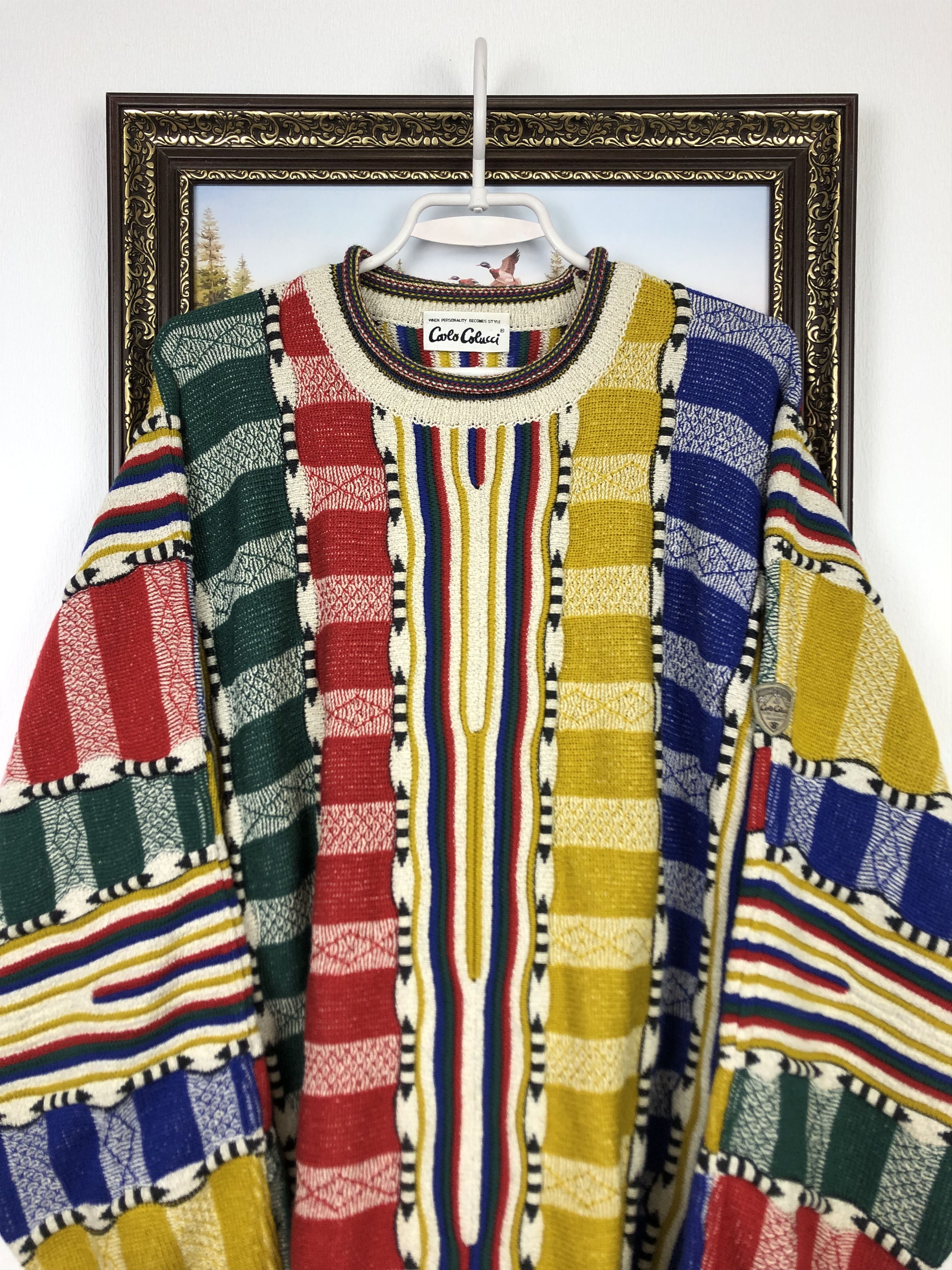 Carlo Colucci Vintage Carlo Colucci Sweater Pullover Jumper Googi Style Size US XL / EU 56 / 4 - 2 Thumbnail