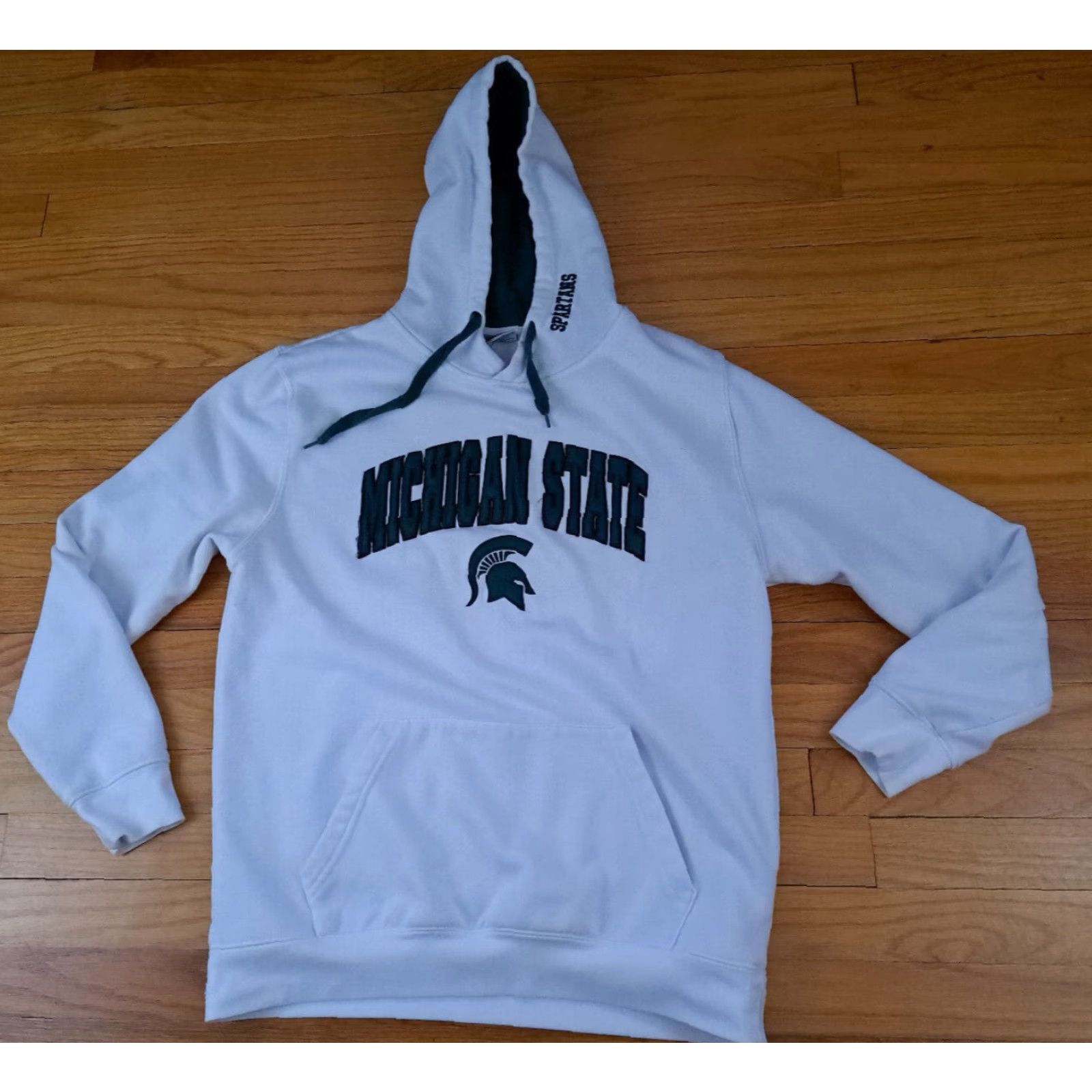 Vintage VINTAGE Michigan State Spartans Basketball Warm-Up Hoodie Stitched Large Size US L / EU 52-54 / 3 - 3 Thumbnail
