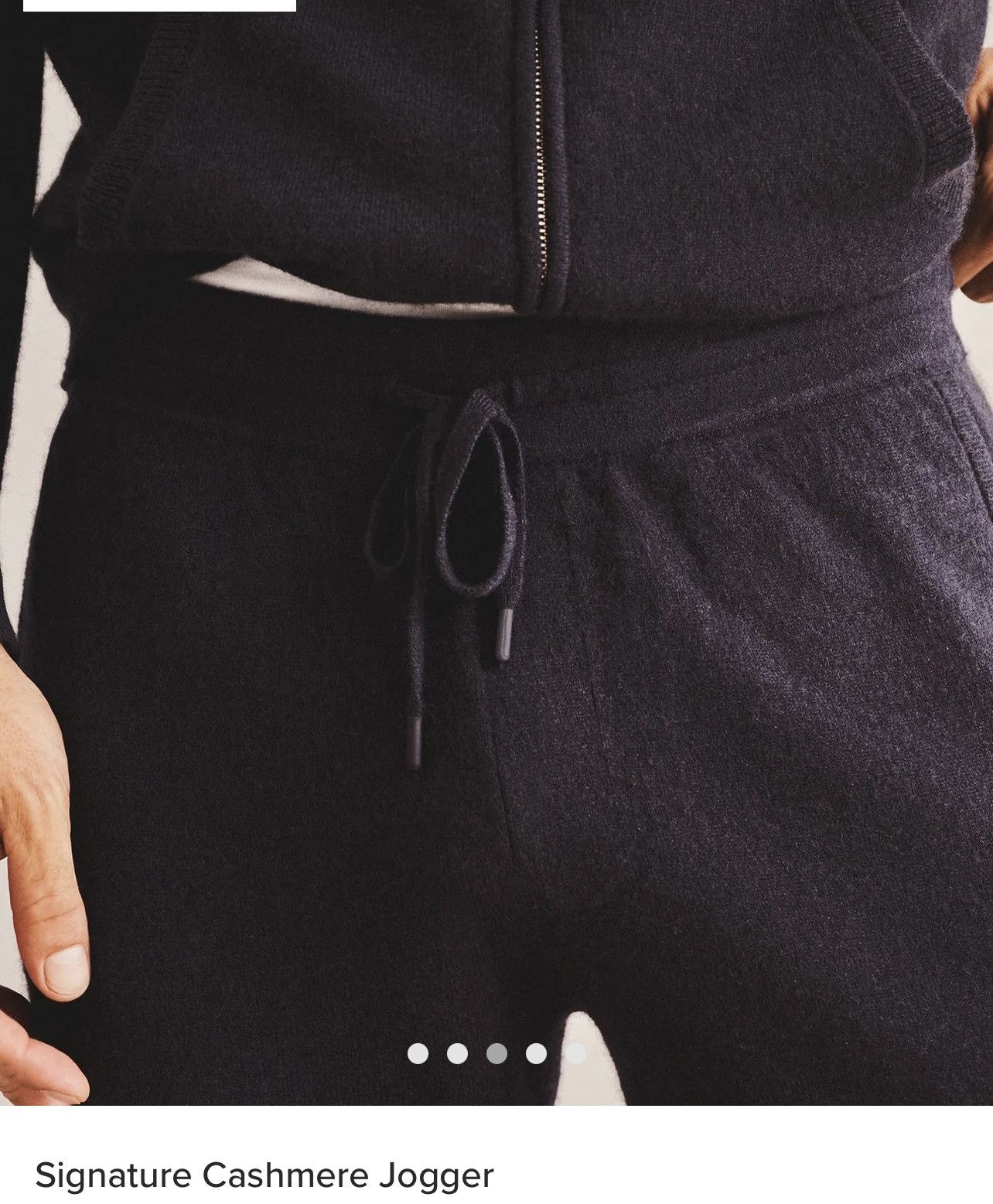 NAADAM NWT Size Medium Naadam new Navy Cashmere Sweatpants Size US 33 - 3 Thumbnail