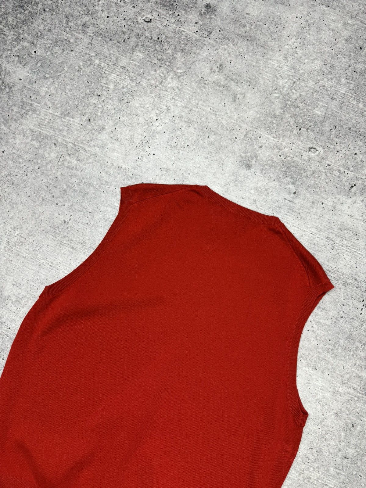 Polo Ralph Lauren × Vintage 💥💥Polo Ralph Lauren Vintage 90’s Y2K Red Pima Cotton Vest Size US M / EU 48-50 / 2 - 11 Thumbnail