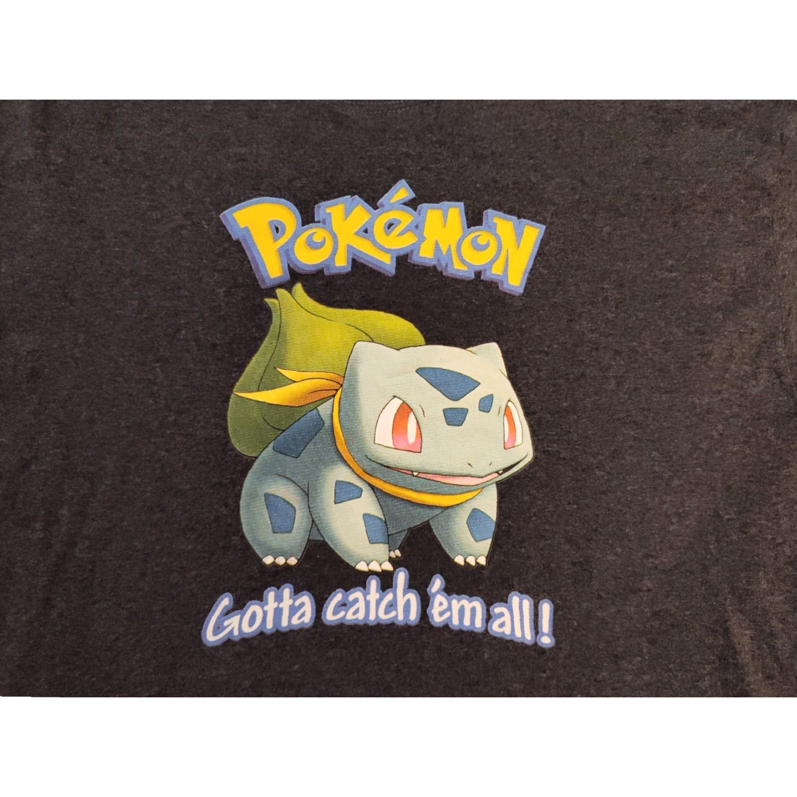 Jerzees VINTAGE JERZEES Pokémon T-Shirt Men Short Sleeve Cotton Blend Gray Y2K Bulbasaur Size L Size US L / EU 52-54 / 3 - 3 Thumbnail