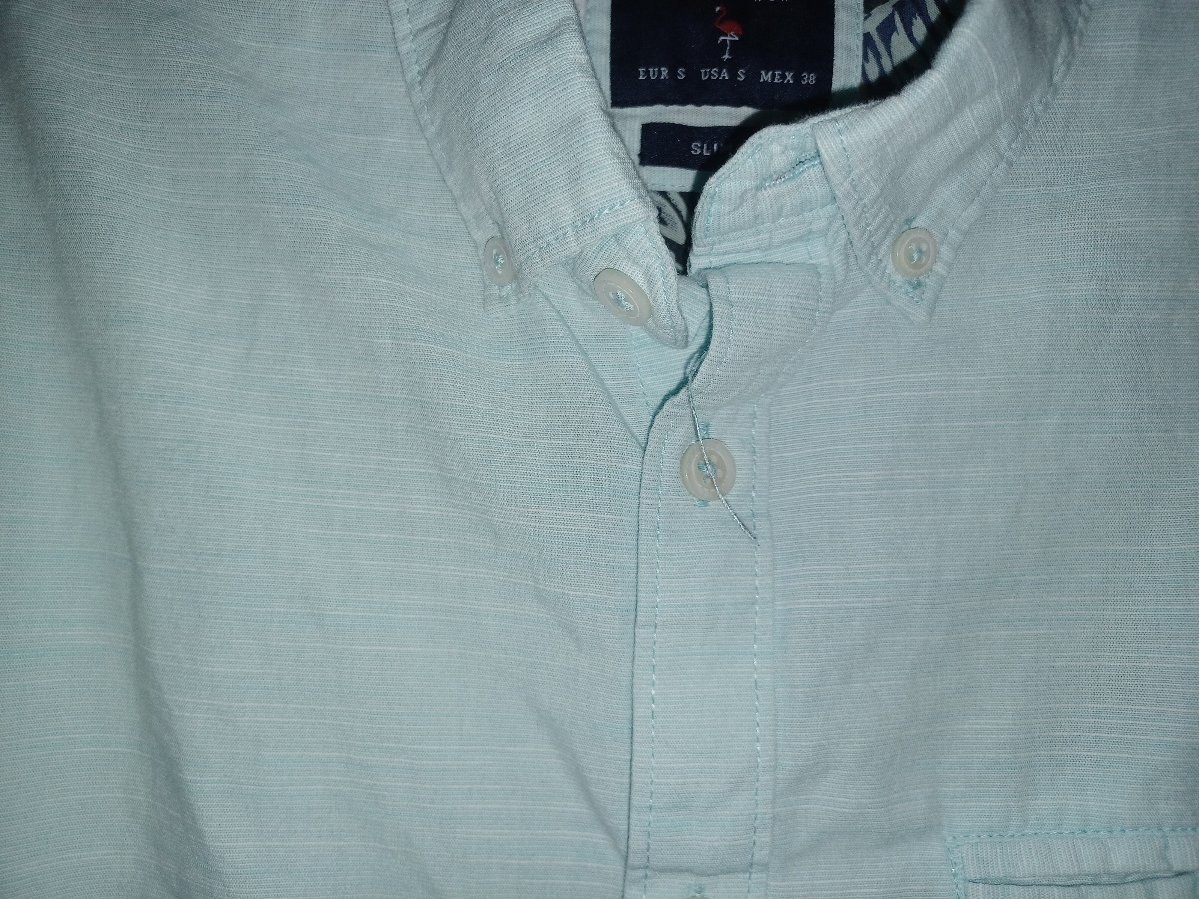 Other Cactus Man Men's Slim Fit Button-Up Shirt Small Lt. Teal Size US S / EU 44-46 / 1 - 5 Thumbnail