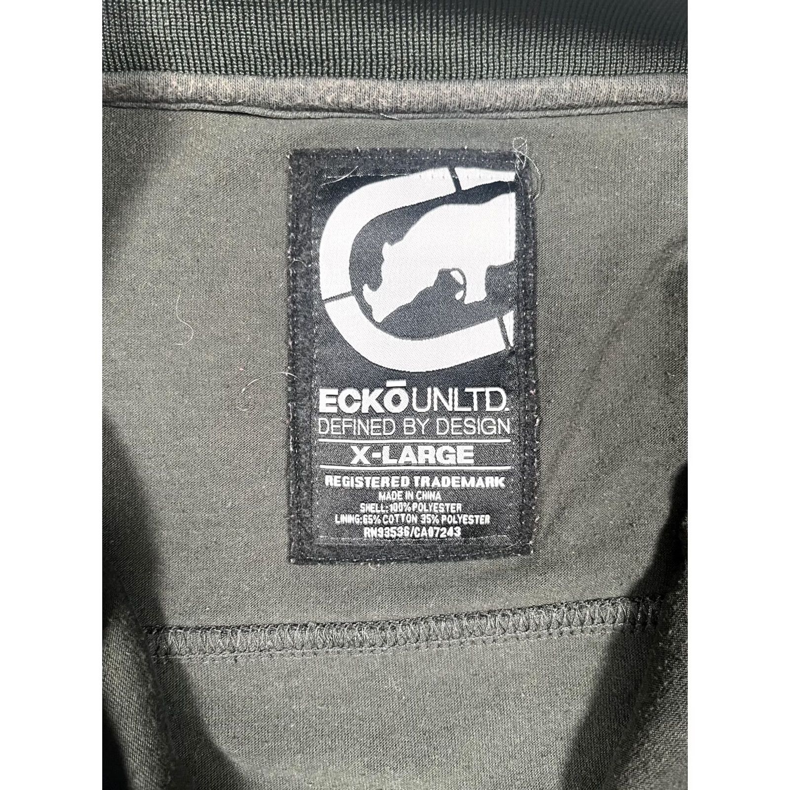 Ecko Unltd. Ecko Unltd Jacket Mens XL Black Full Zip Pocket Athletic Streetwear 1972 Size US XL / EU 56 / 4 - 3 Thumbnail