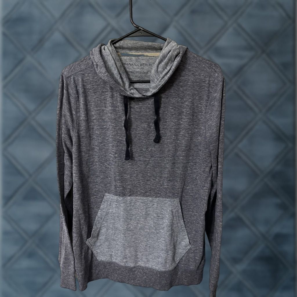 Banana Republic VINTAGE Banana Republic Sweater Hoodie Womens Large Blue Geometric Knit Pullover Casual All Seasons Womens Size L / US 10 / IT 46 - 1 Thumbnail