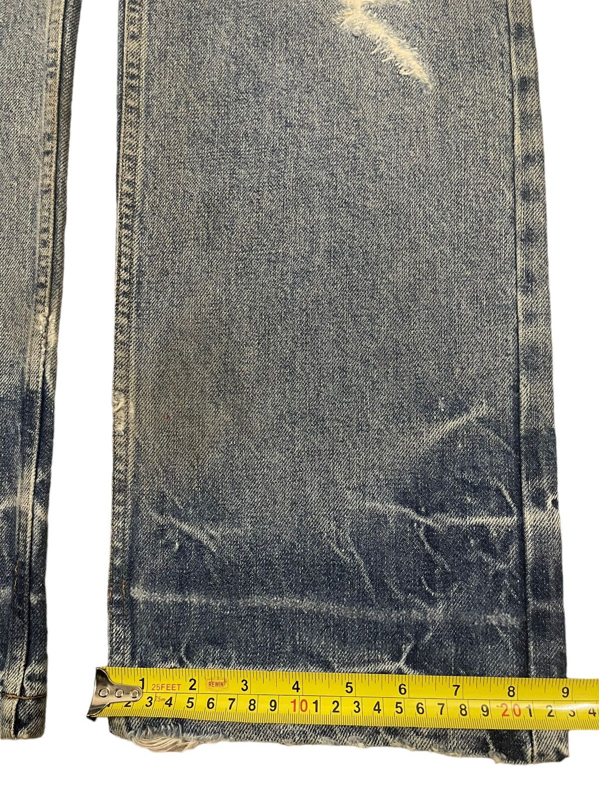 Kapital Vintage Japanese Brand Bleached Style Distressed Baggy Jeans Size US 30 / EU 46 - 14 Thumbnail