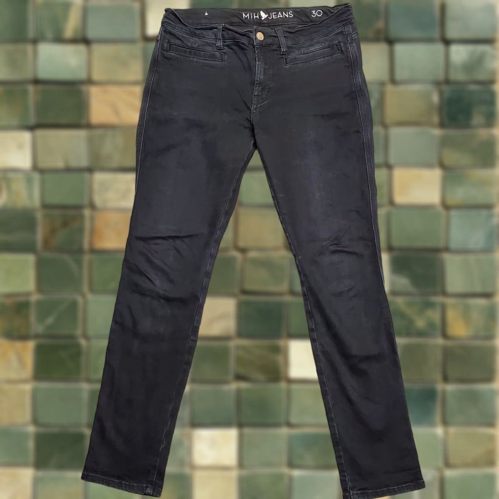 Vintage MiH Jeans Women Size 30 Black Denum Ellsworth High Rise Skinny Casual Jeans Size 30" / US 8 / IT 44 - 1 Thumbnail