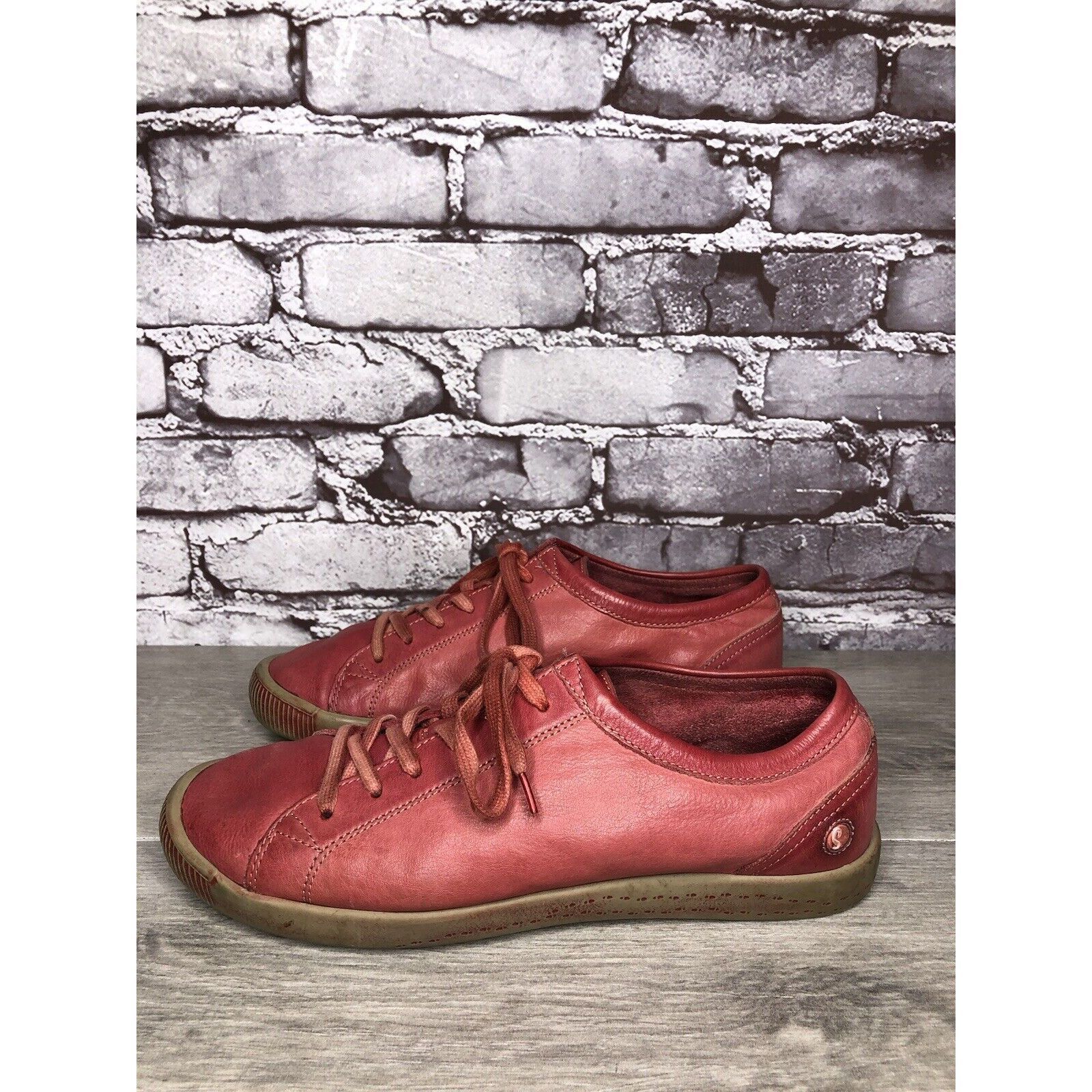 Hogan Hogan Red Leather Casual Comfort Lace Up Sneakers Shoes Wome Size US 9.5 / IT 39.5 - 10 Thumbnail