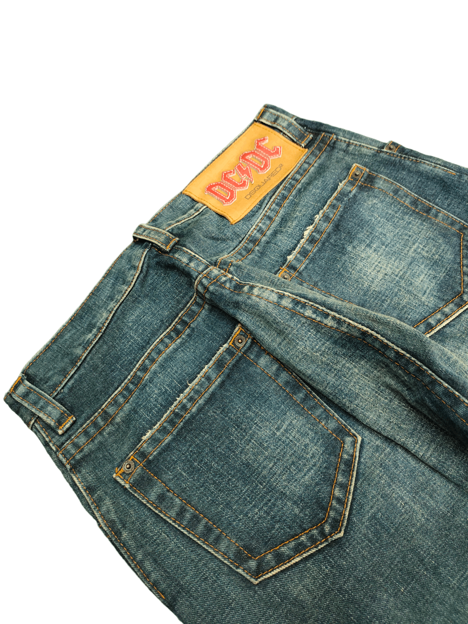 Dsquared2 Dsquared2 Leather Craft Patchwork Denim Jeans Size US 33 - 12 Thumbnail