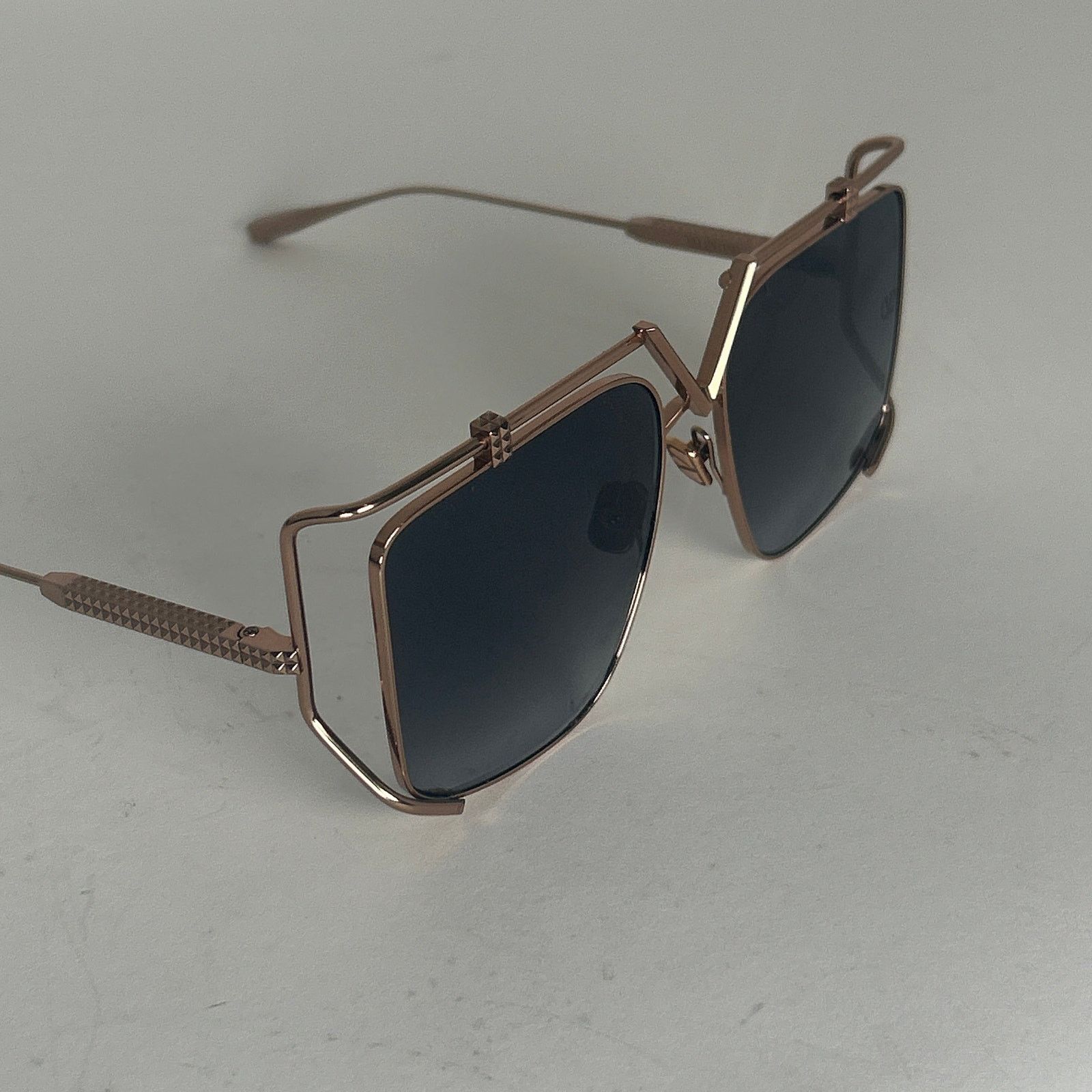 Valentino Valentino Rose Gold Wireframed 'V' Sunglasses Size ONE SIZE - 2 Thumbnail