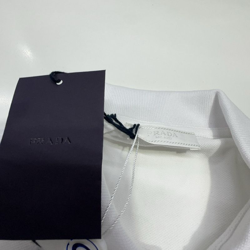 Prada Prada White Short Sleeve Polo Shirt-2506 Size US S / EU 44-46 / 1 - 7 Thumbnail