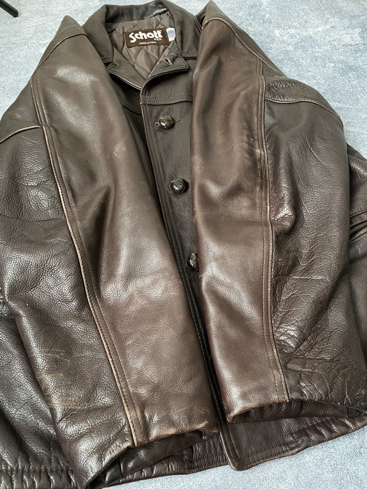 Avirex × Schott Vintage Schott Leather Motorcycle Jacket Size US L / EU 52-54 / 3 - 19 Thumbnail