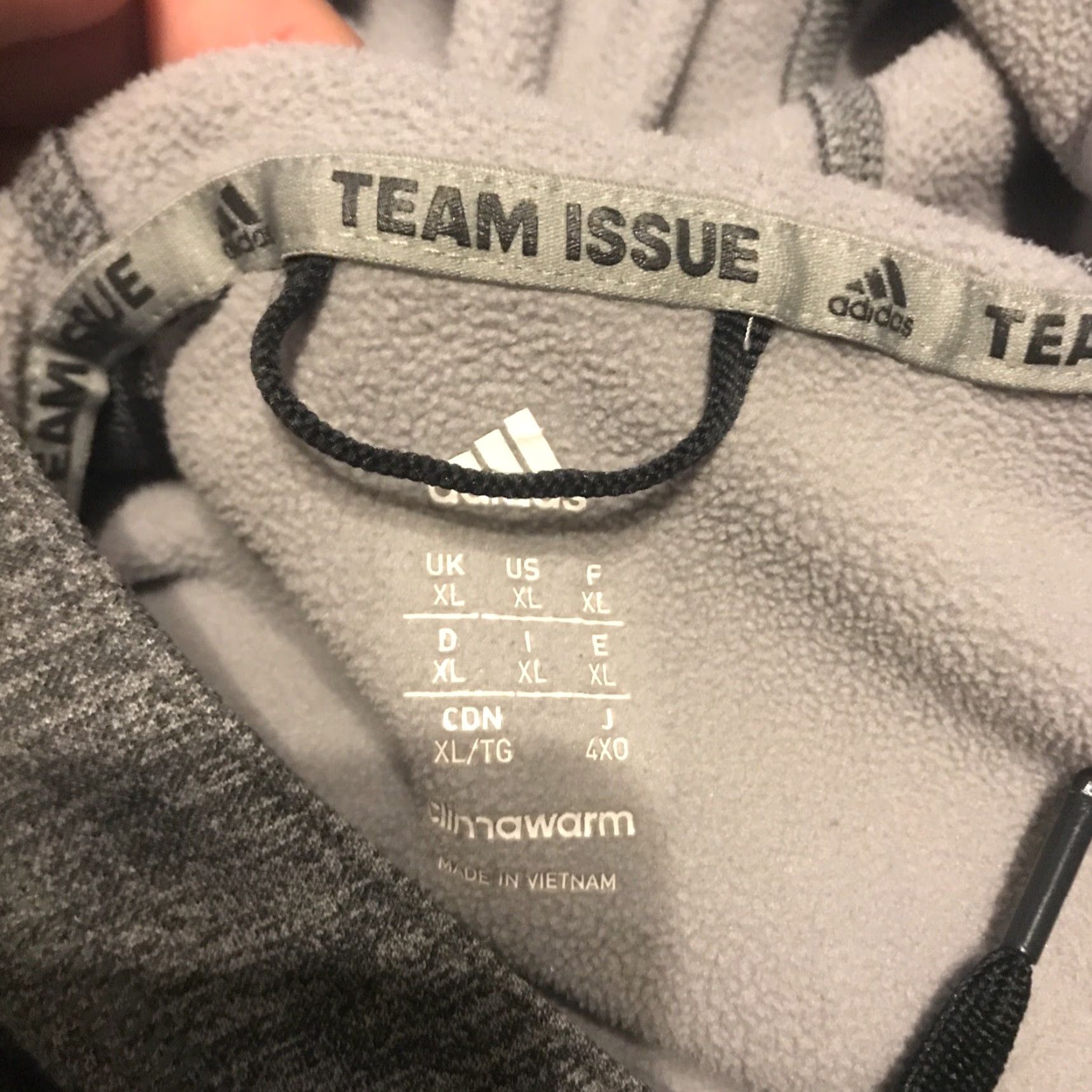 Adidas Adidas Hoodie Mens XL Gray BlackTeam Issue Pullover Logo Climawarm Sports Athleisure Hoodie Mens XL Gray Black Size US XL / EU 56 / 4 - 4 Thumbnail