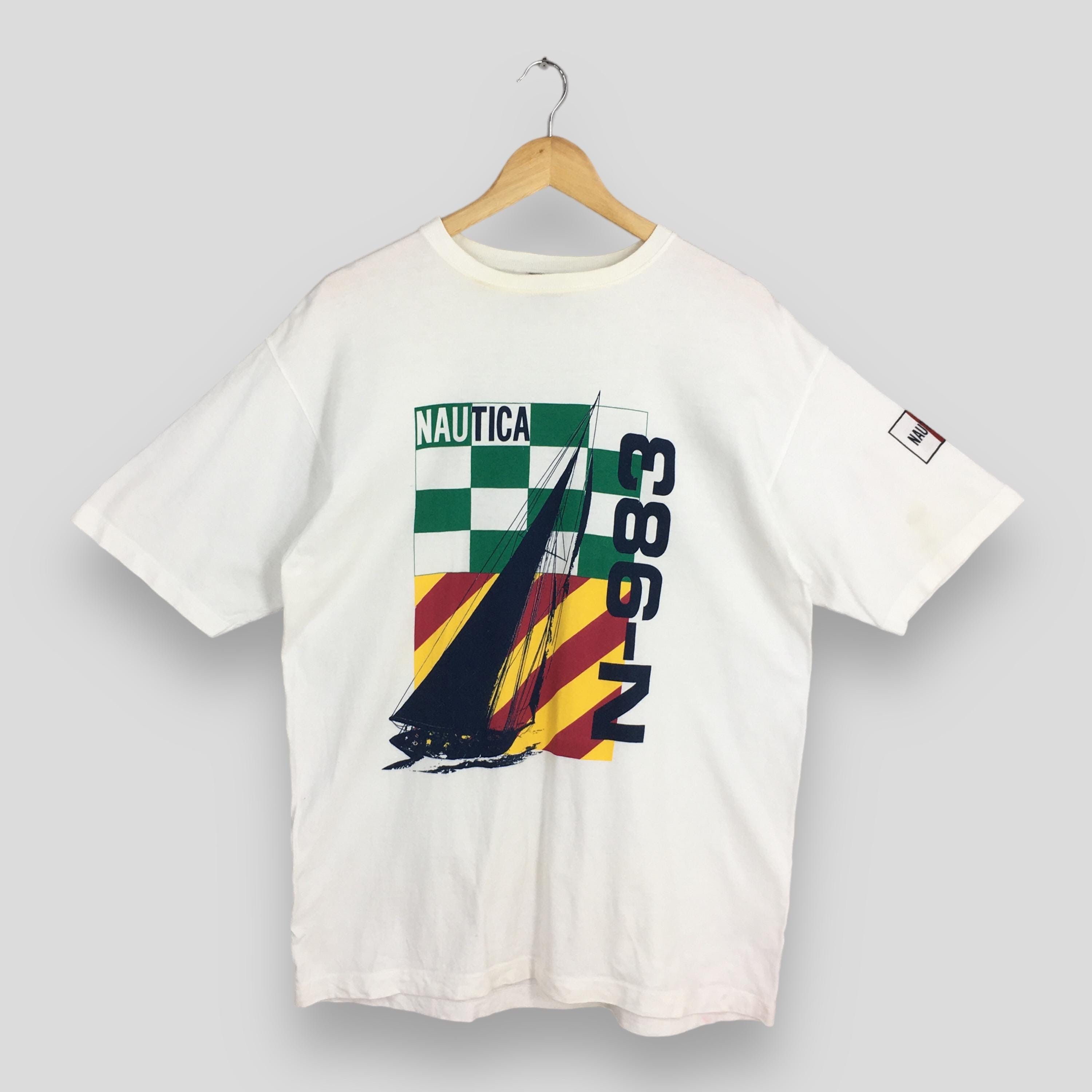 Nautica Vintage Nautica Sailing Gear White Tshirt Medium Size US M / EU 48-50 / 2 - 1 Thumbnail