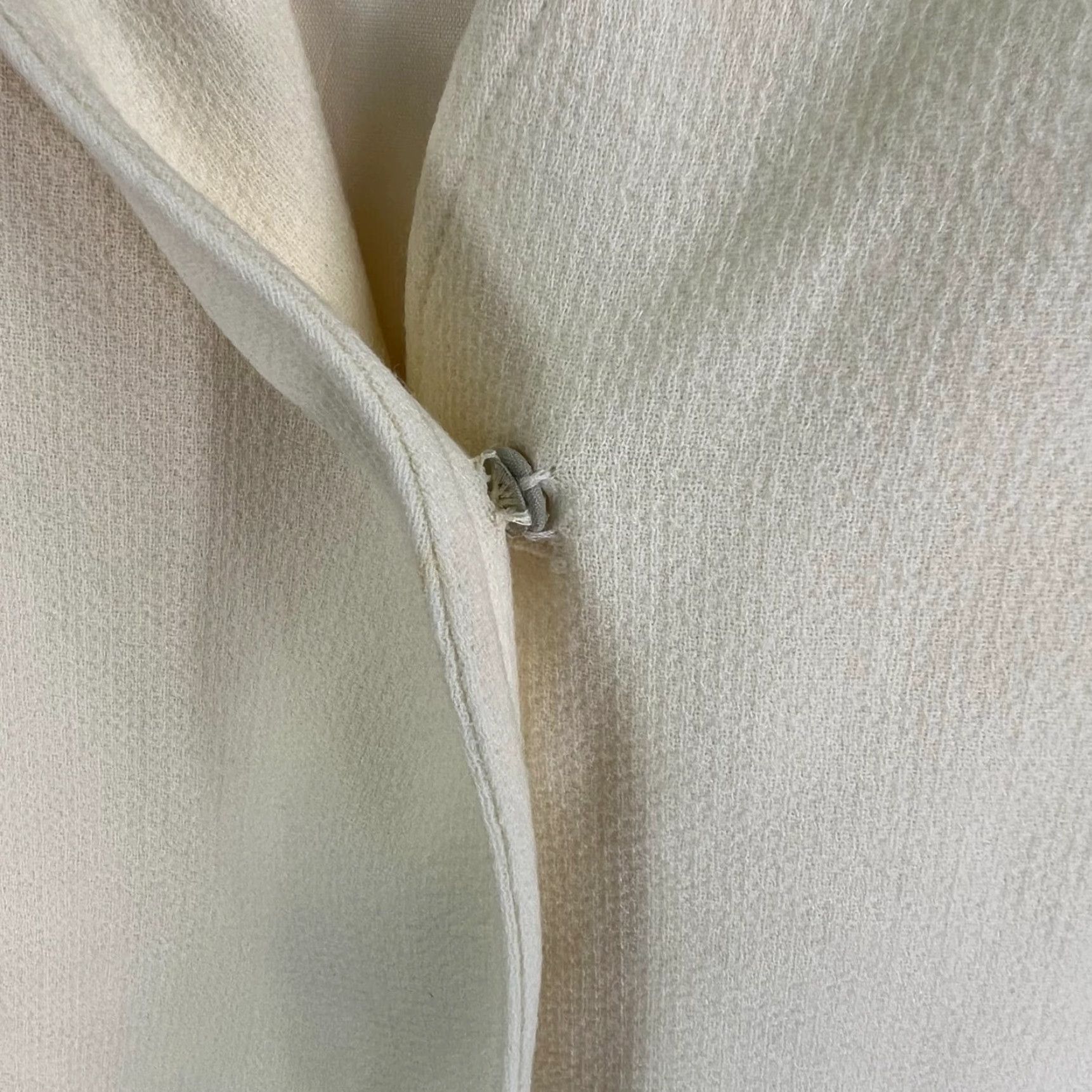 Oscar De La Renta VINTAGE Oscar de la Renta Oversized Wool Blazer Womens Size 12 Ivory Pockets 90s Size XL / US 12-14 / IT 48-50 - 4 Thumbnail