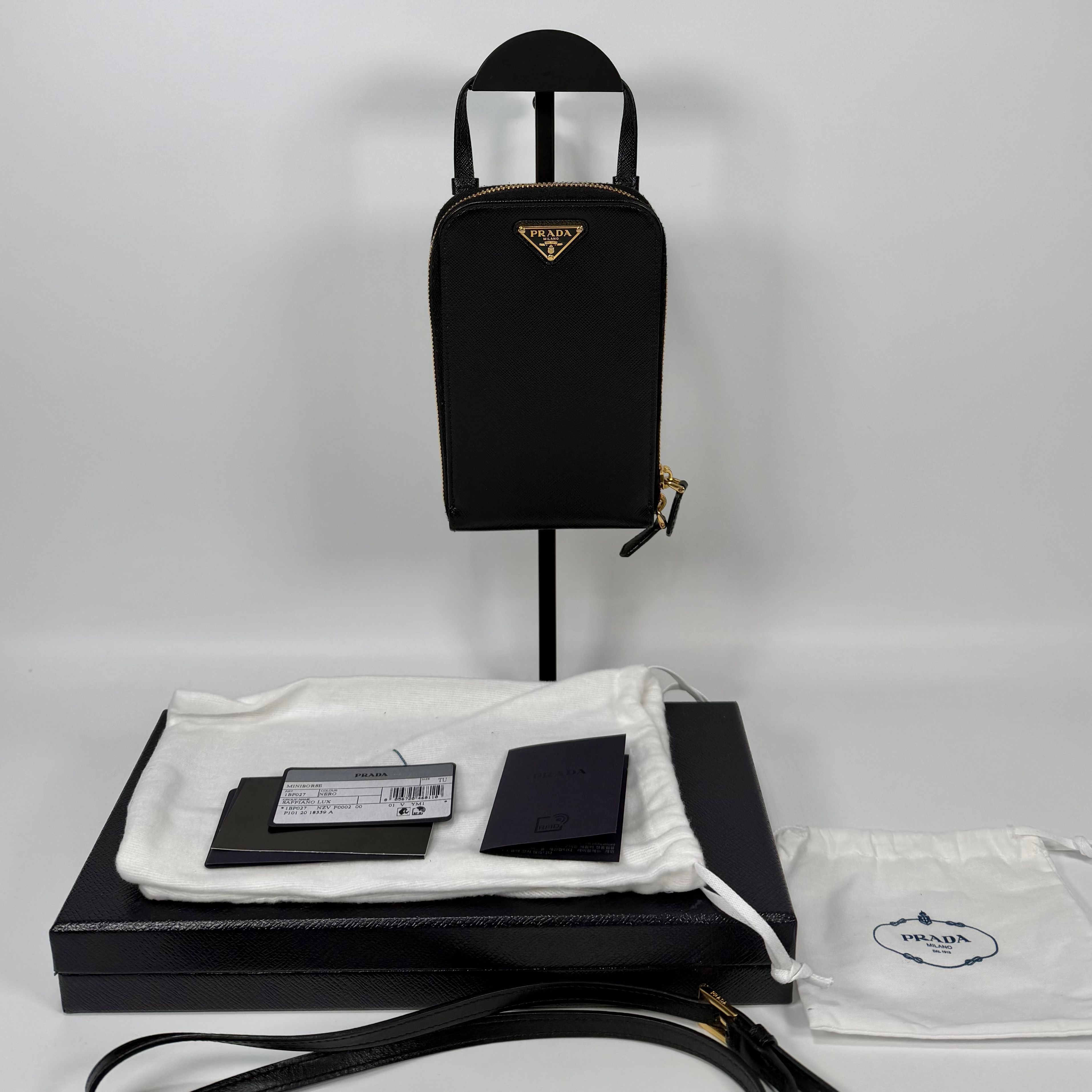 Prada Saffiano Leather Mini Shoulder Bag Size ONE SIZE - 1 Thumbnail