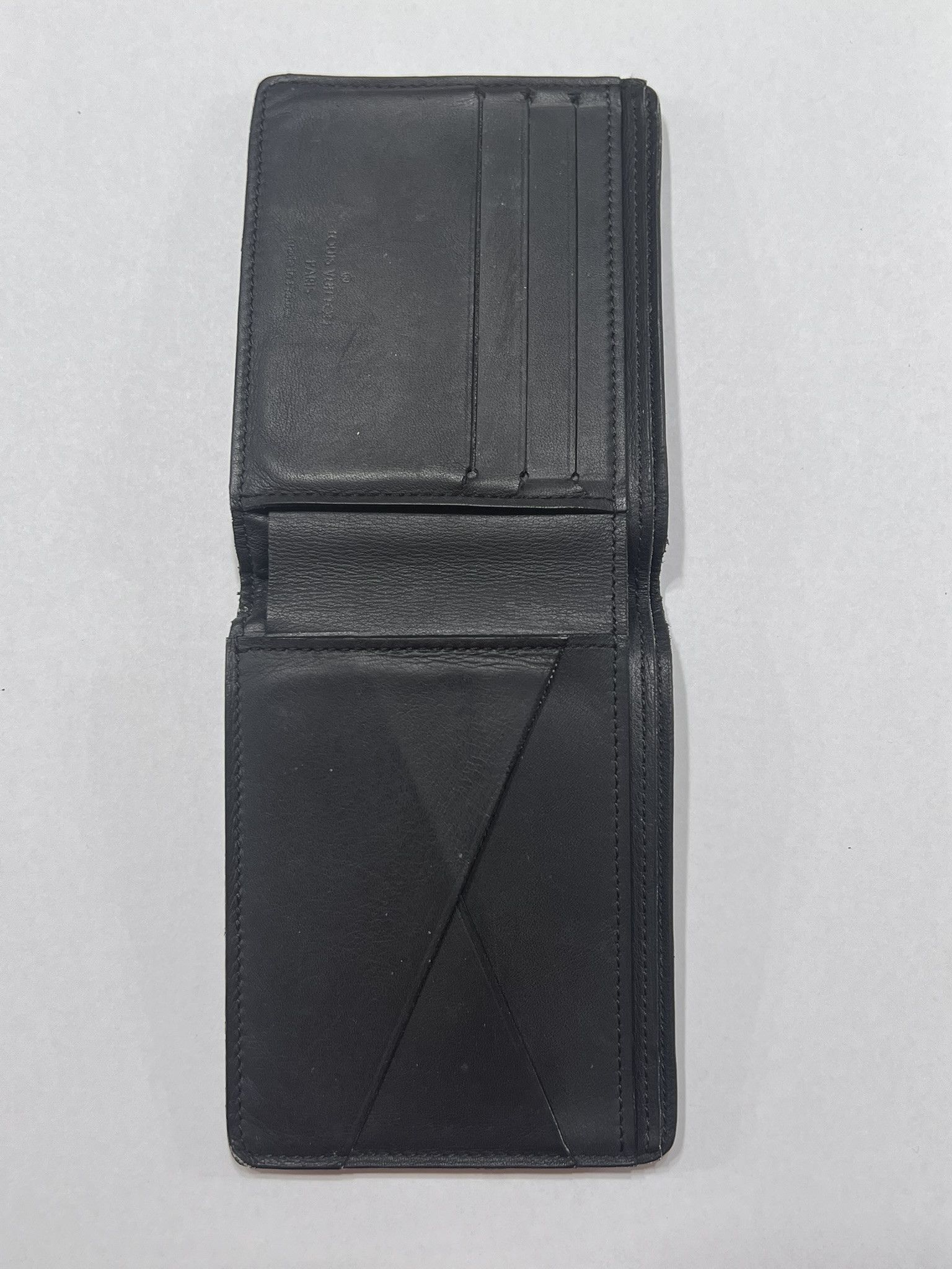 Louis Vuitton LOUIS VUITTON Damier Infini Slim Leather Wallet Onyx Black Size ONE SIZE - 4 Thumbnail