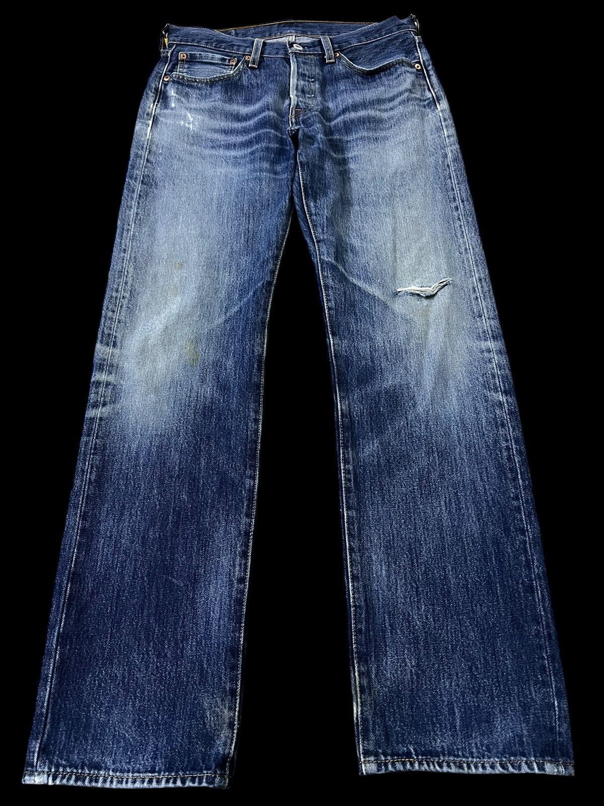 Levi's 💥Rare Vintage Levis 501 Distress Jean Size US 31 - 1 Thumbnail