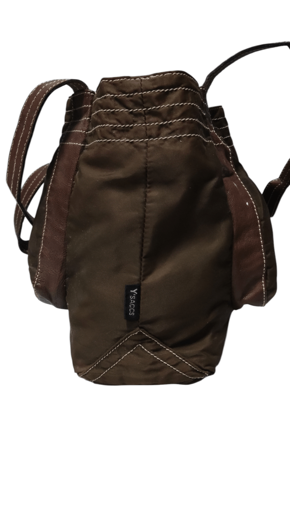 Yohji Yamamoto Y’saccs by Yohji Yamamoto Nylon Body Leather Handle Handbag Size ONE SIZE - 4 Thumbnail
