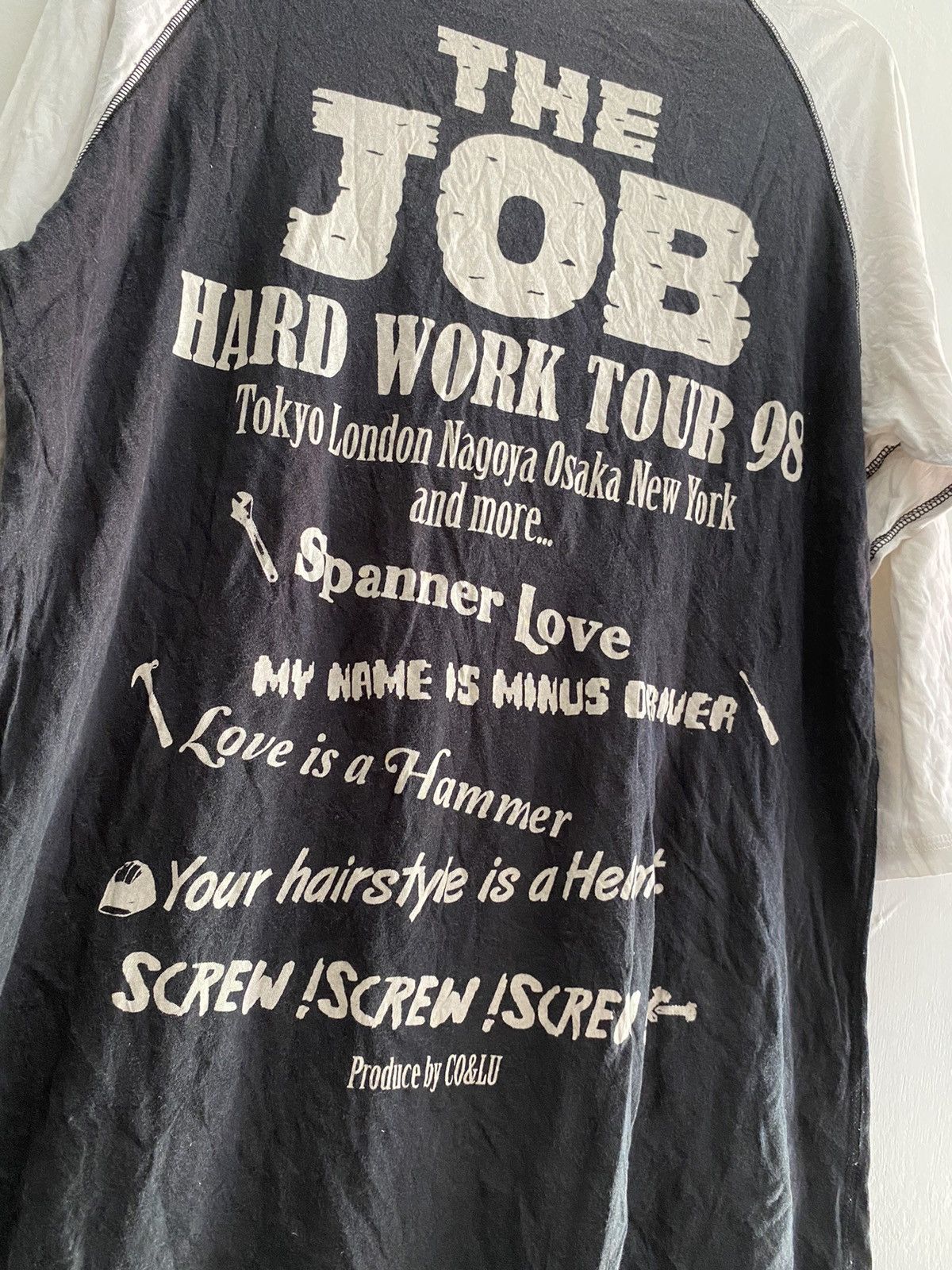 Band Tees × Hysteric Glamour × Japanese Brand Vintage Co & lu the job hard work tour 98 tee Size US L / EU 52-54 / 3 - 4 Thumbnail