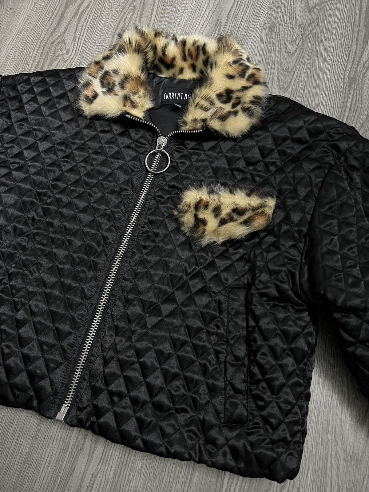 Dolls Kill Current Mood cropped puffer jacket 🐆🖤 Size S / US 4 / IT 40 - 8 Thumbnail